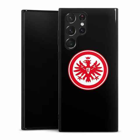 DeinDesign Handyhülle Eintracht Frankfurt SGE Adler Eintracht Frankfurt schwarz, Samsung Galaxy S22 Ultra Silikon Hülle Bumper Case Handy Schutzhülle