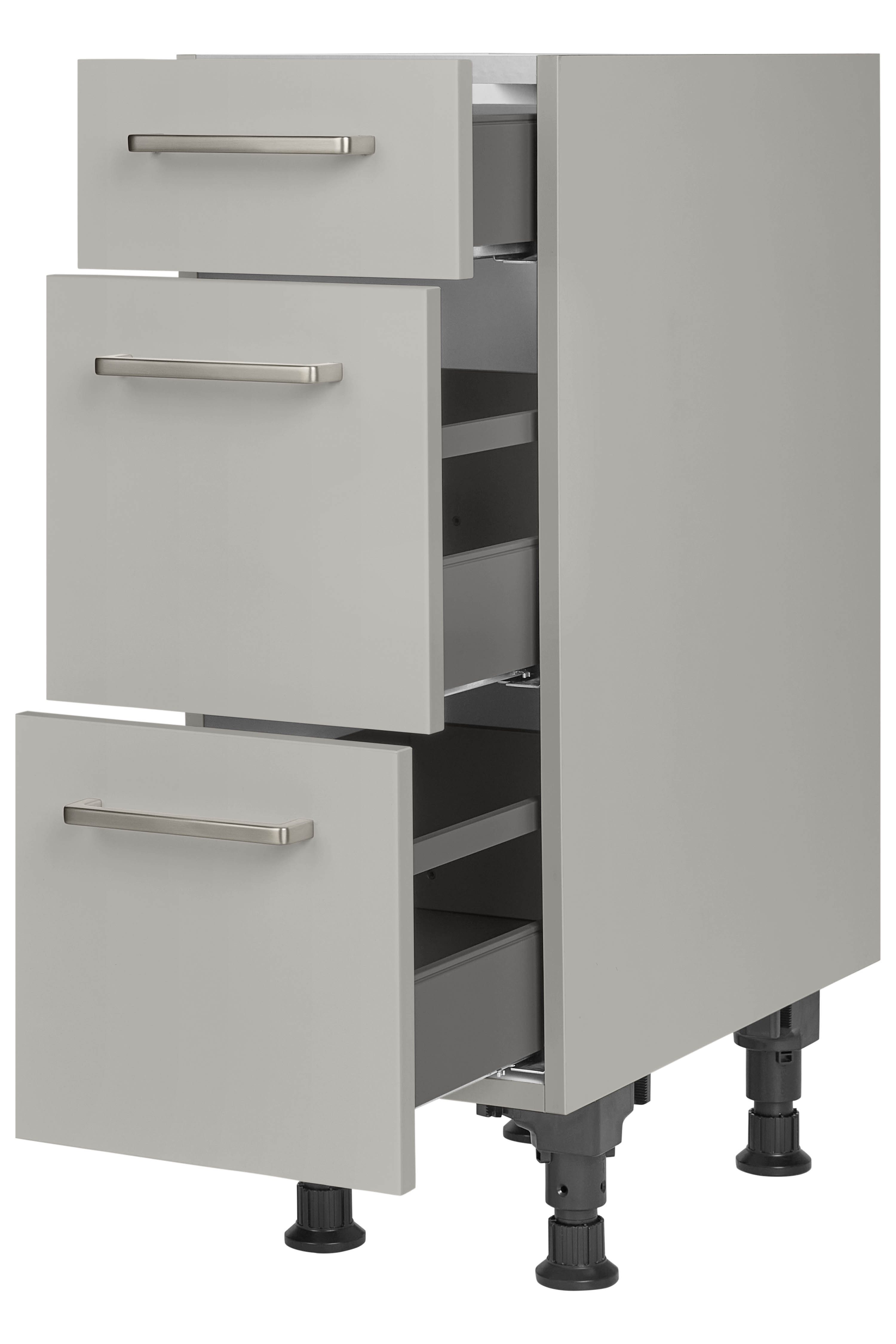 nobilia® Unterschrank "Touch", vormontiert, mit höhenverstellbaren Sockelfüßen, in den Breiten 30, 45, 60 und 90 cm, mit Schubkasten und Auszügen