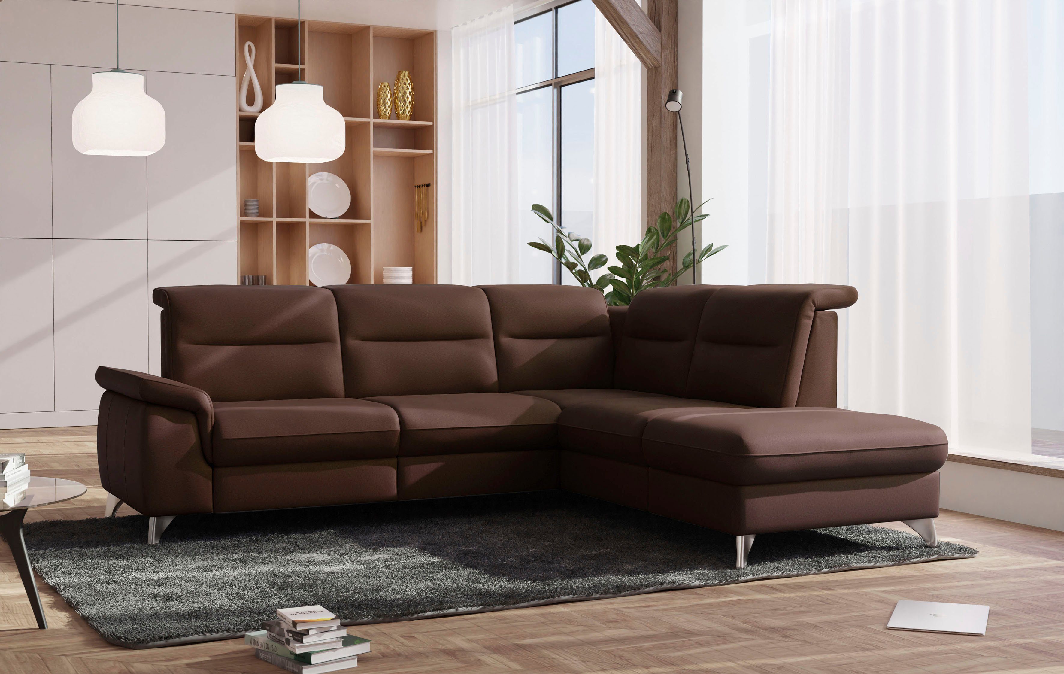 sit&more Ecksofa Astoria, wahlweise mit motorischer Relaxfunktion