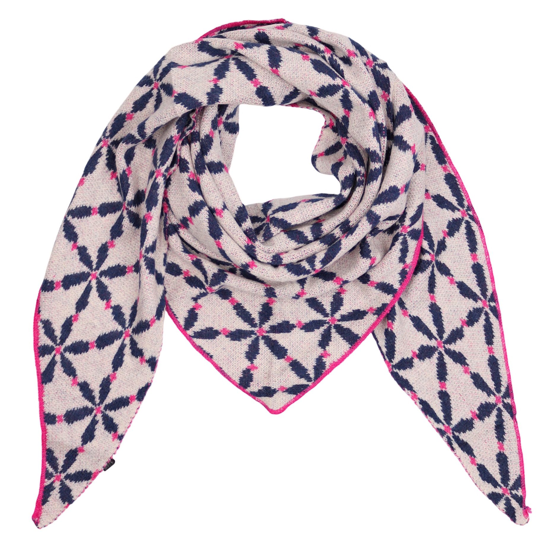 MIRROSI Dreieckstuch kuschliger und warmer Dreiecksschal ca.200x85 cm, (Blu günstig online kaufen