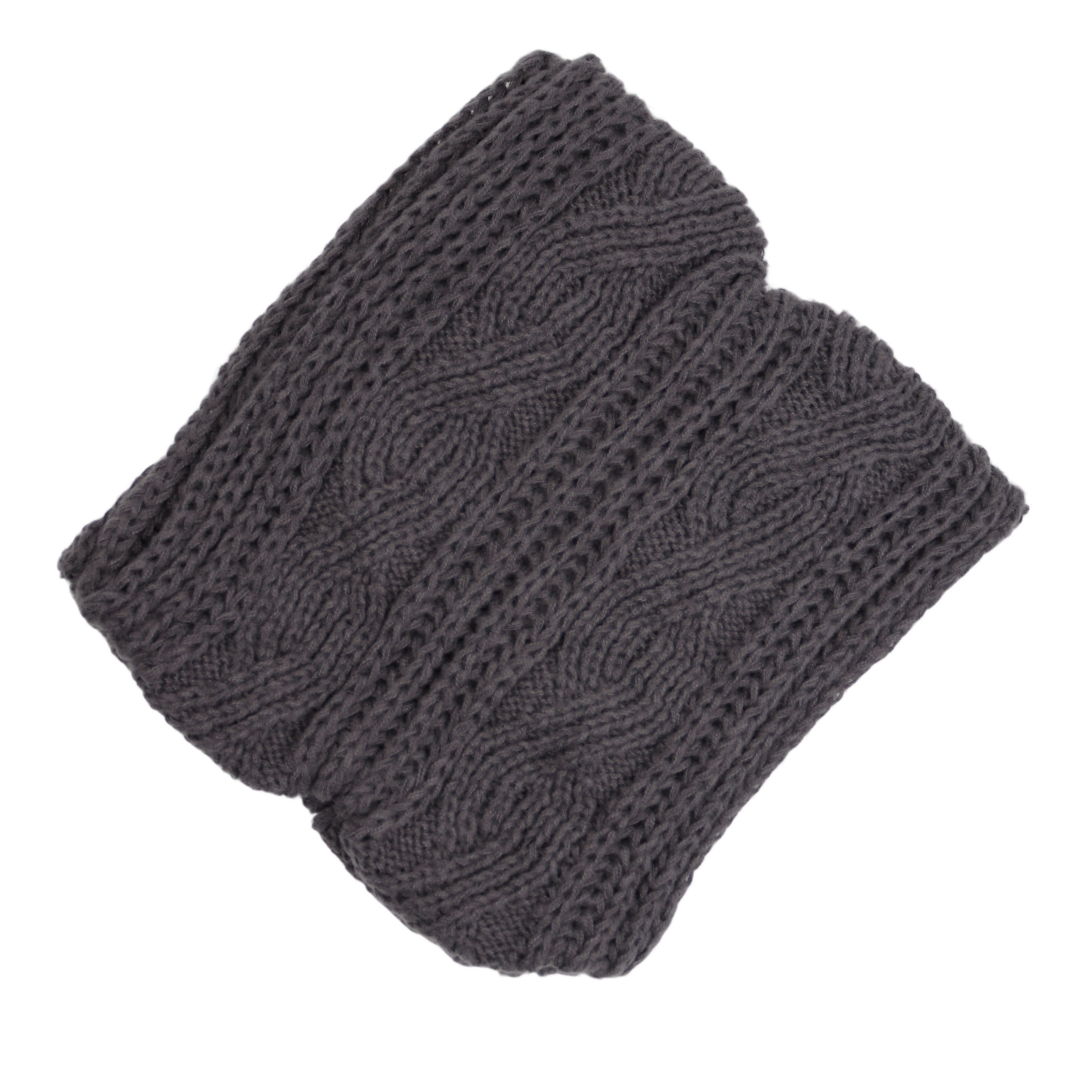 MIRROSI Loop Damen Strick Loopschal mit Zopfmuster, (zweimal um den Hals wichelbar), Damen Halstuch Stola ideal für Frühling, Herbst oder Winter