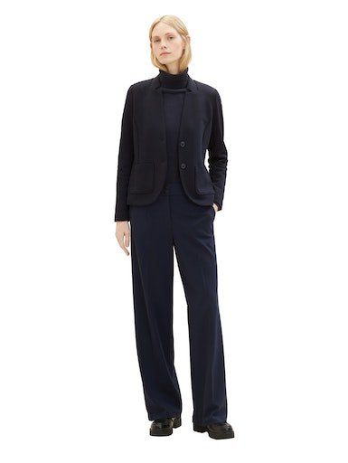 TOM TAILOR Sweatblazer Ottoman mit aufgesetzten Taschen und Struktur