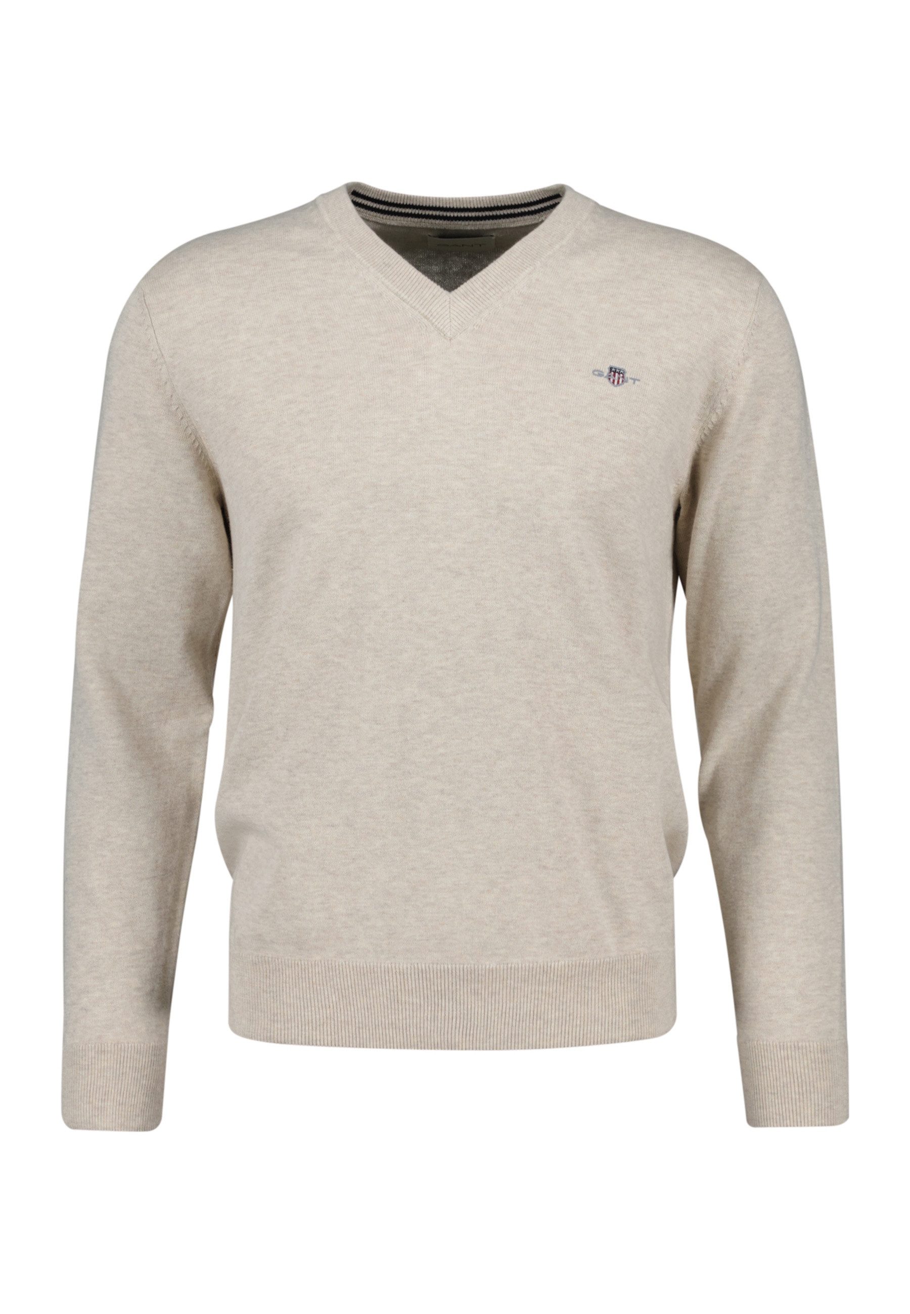 Gant Strickpullover Strickpullover Classic Pullover V-Neck (1-tlg)