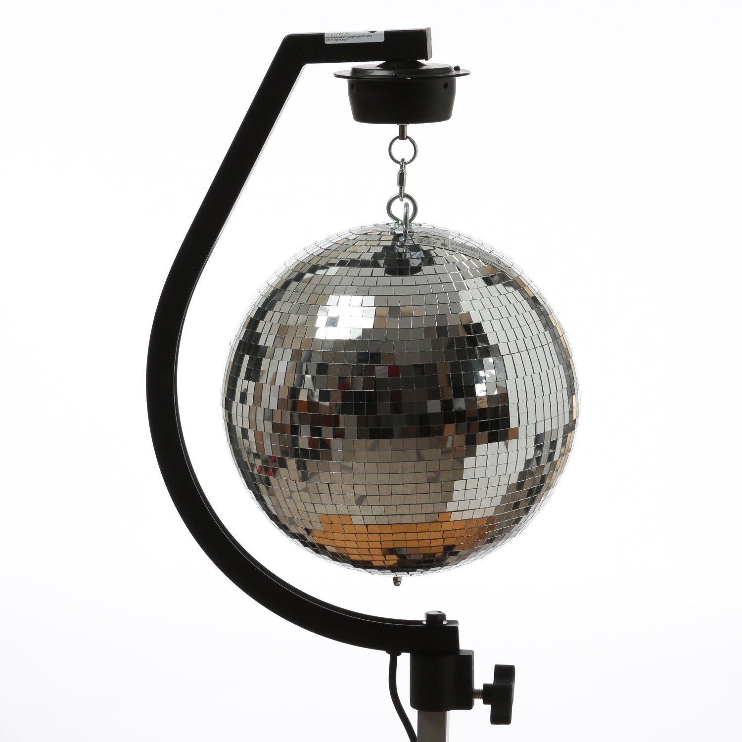 SATISFIRE Discolicht Spiegelkugel Stativhalterung bis 30cm Kugeln - schwarz - inkl. Motor