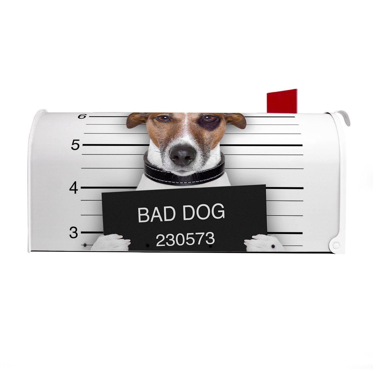 22 Dog (Amerikanischer weiß 17 x Briefkasten, Briefkasten original Jack banjado cm x 51 aus Mississippi Bad Mailbox Russel Amerikanischer USA),