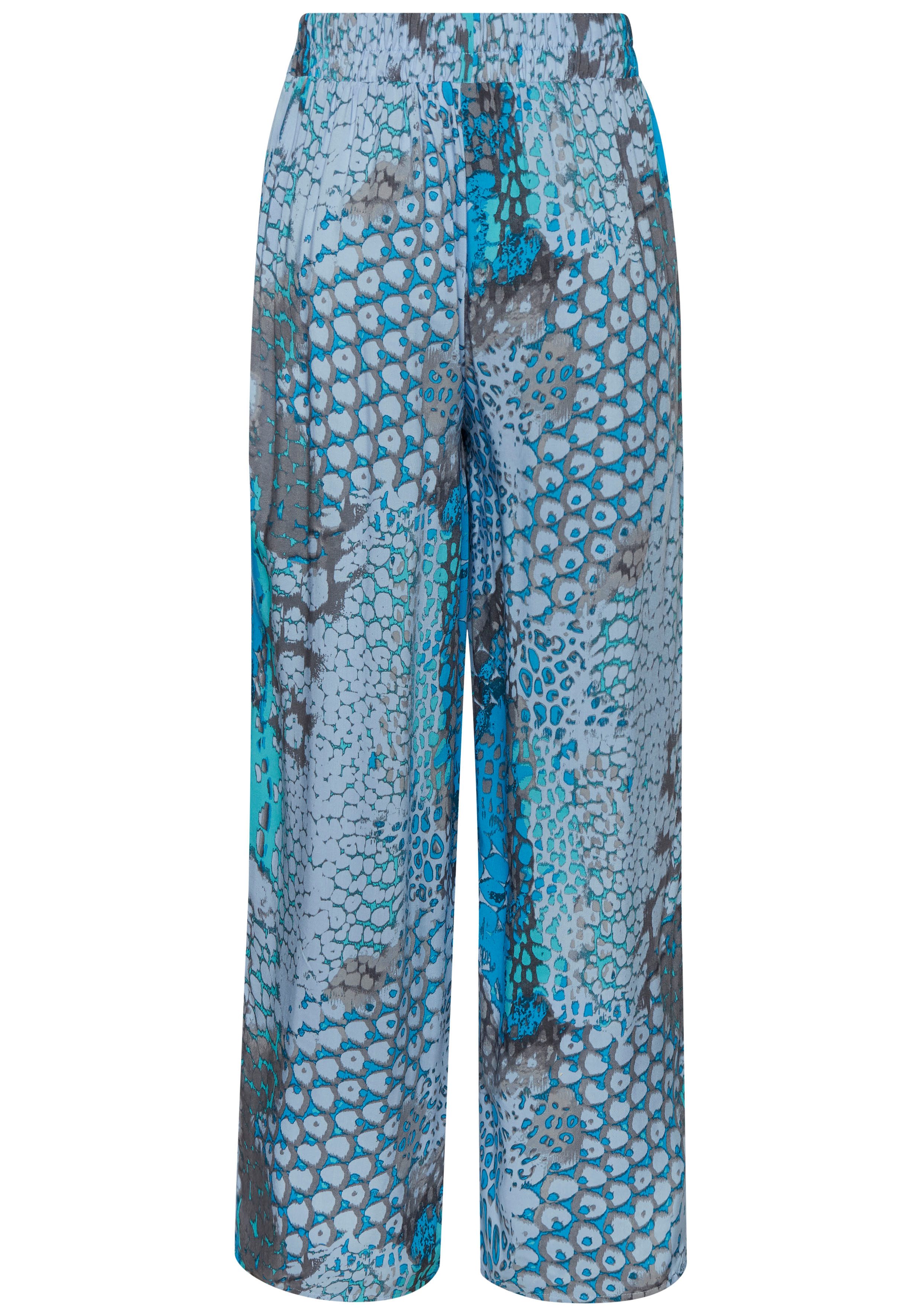 Palazzohose mit weitem, lockerem Bein