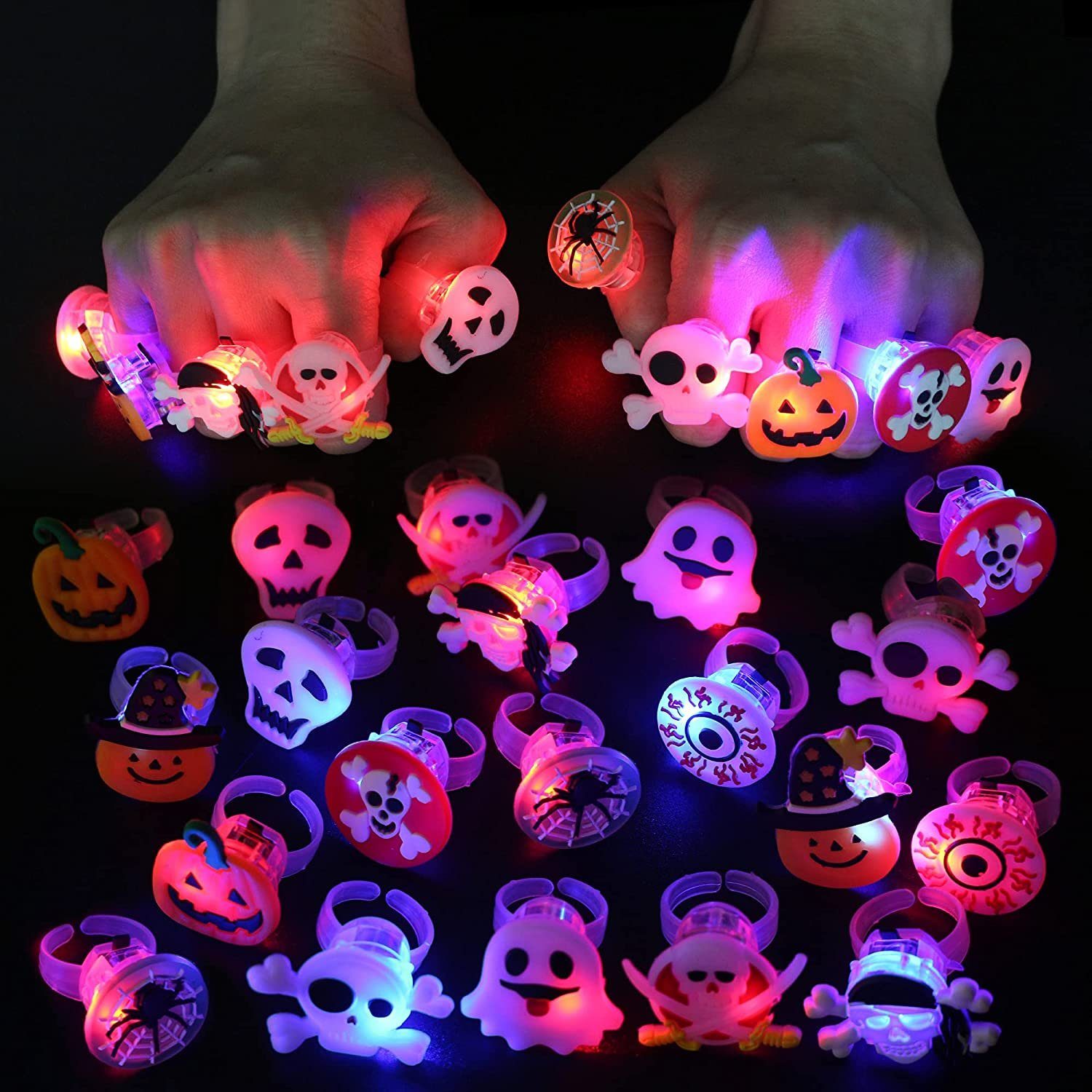 GelldG Dekoobjekt 6 Set LED Leuchtspielzeug Leuchtende Armbänder Kinder