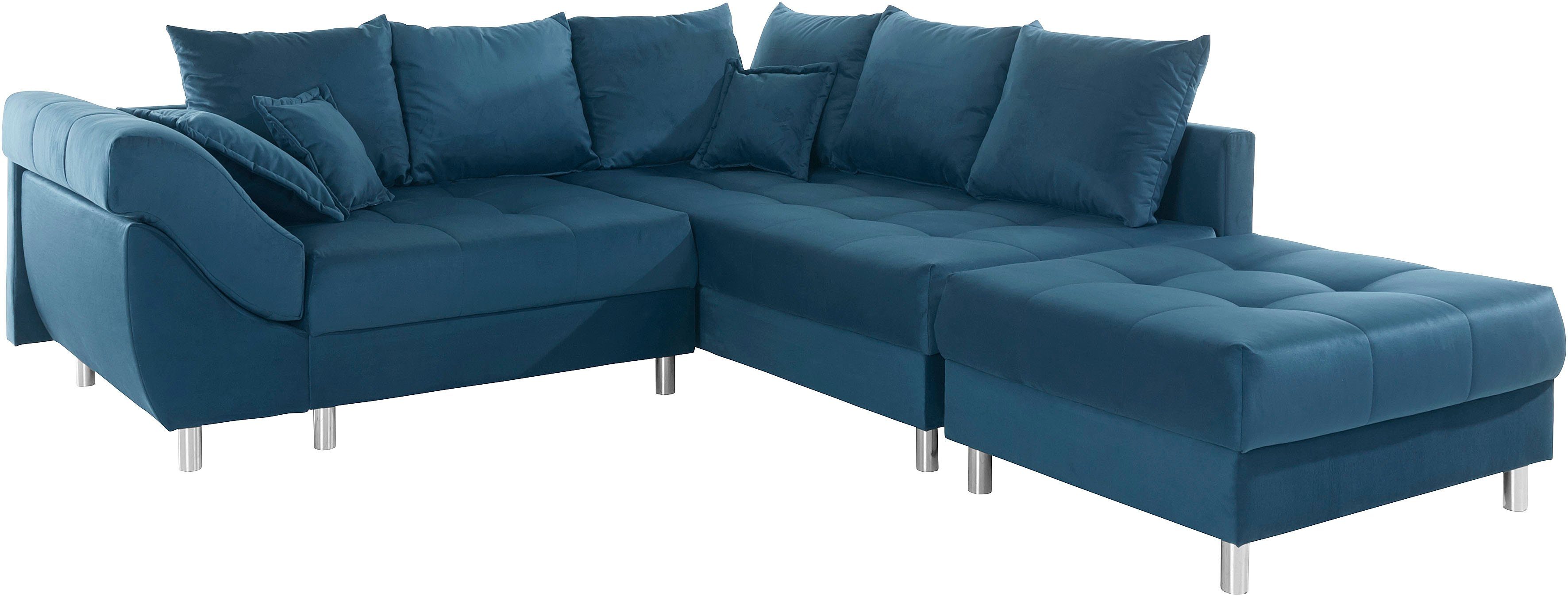 COLLECTION AB Ecksofa rechts Polstergarnitur Hocker, (Spar-Set), montierbar Joseli, oder Recamiere und links