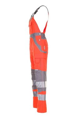 Planam Arbeitslatzhose Latzhose Plaline Warnschutz orange/zink Größe 28 (1-tlg)