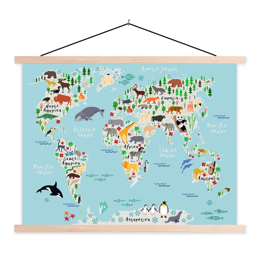 MuchoWow Poster Welt - Karte - günstig online kaufen