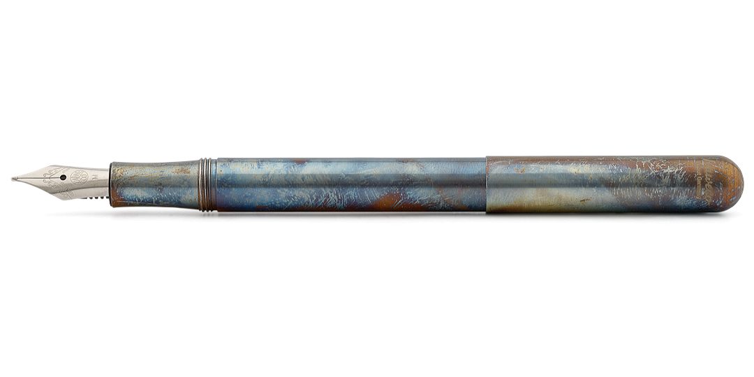 Kaweco Füllfederhalter Kaweco LILIPUT Füllhalter Fireblue, Fein Stahl blank