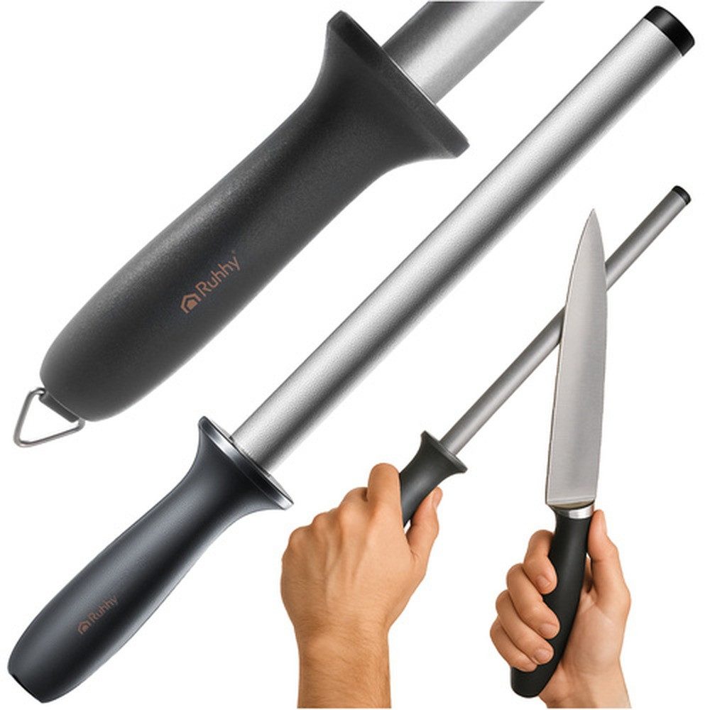 Ruhhy Messerschärfer Diamantmesserschärfer Schleifelement, 30 cm Länge ideal für kurze und lange Küchenmesser