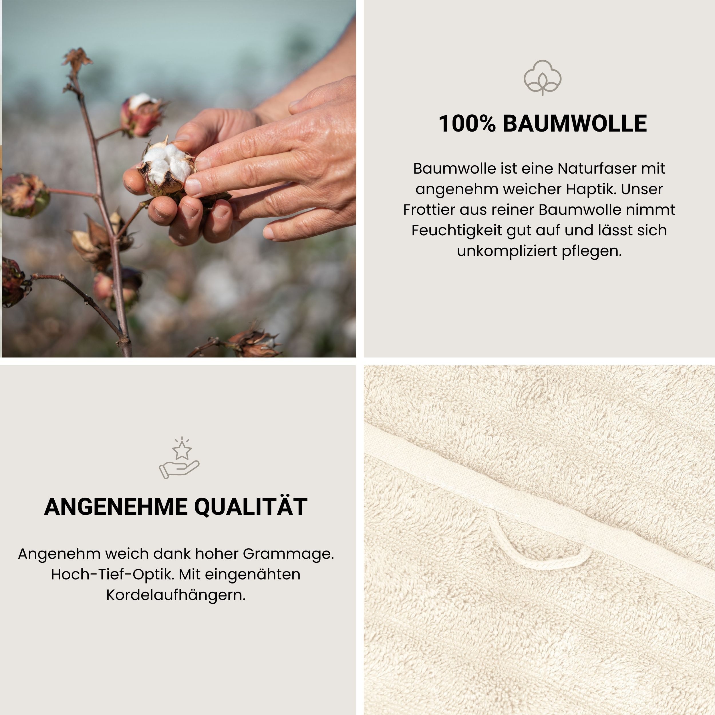 Schiesser Gästehandtücher Neapel aus 100% Baumwolle mit eleganter Hoch-Tief-Optik, Frottier (5-St), OEKO-TEX® MADE IN GREEN