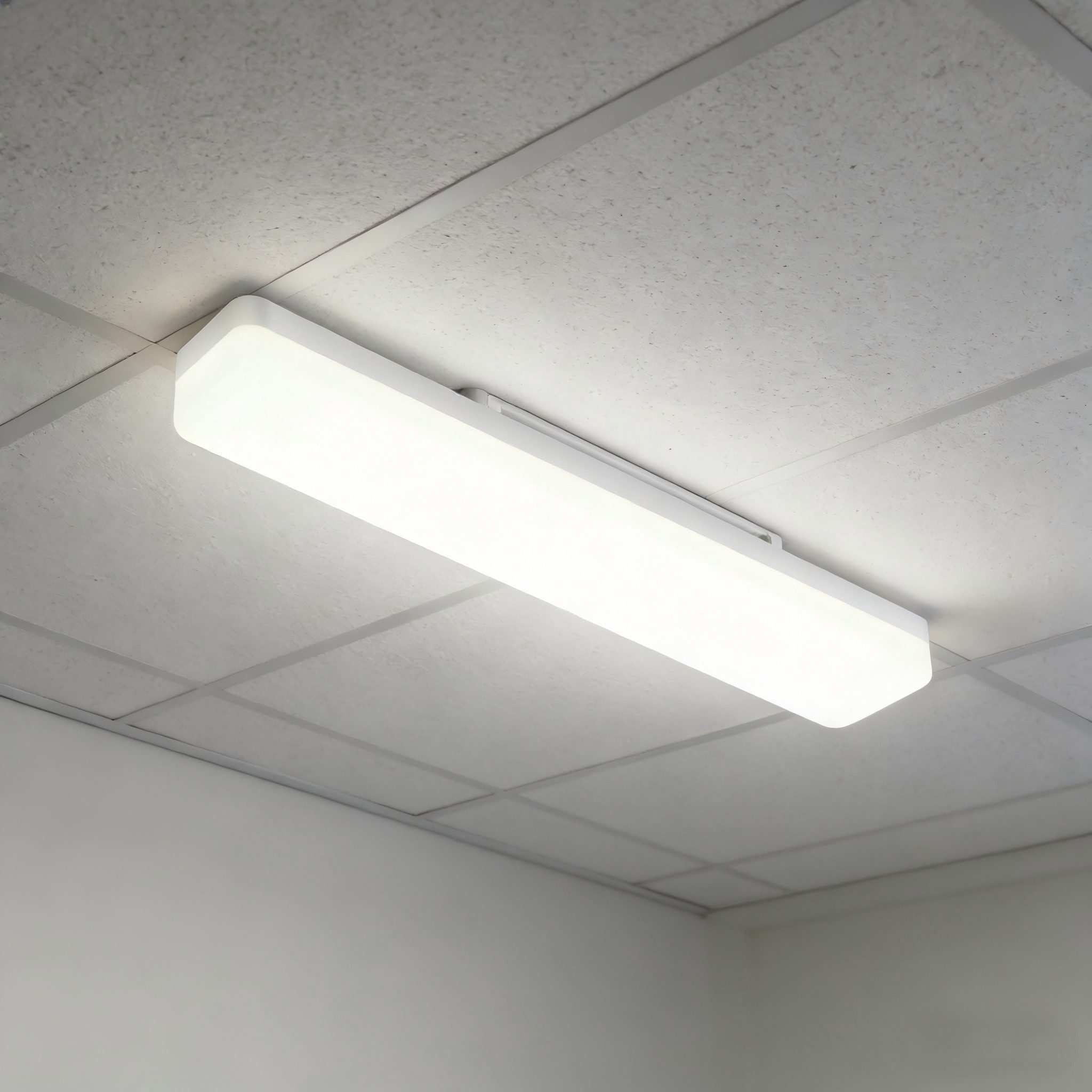 ZMH LED Deckenleuchte Wohnzimmer weiß Flurlampe Modern Tageslicht Augenschutz Schlafzimmer, LED fest integriert, 18W Flurlampe 4000K für Keller Büro Garage, Decken LED Lampe