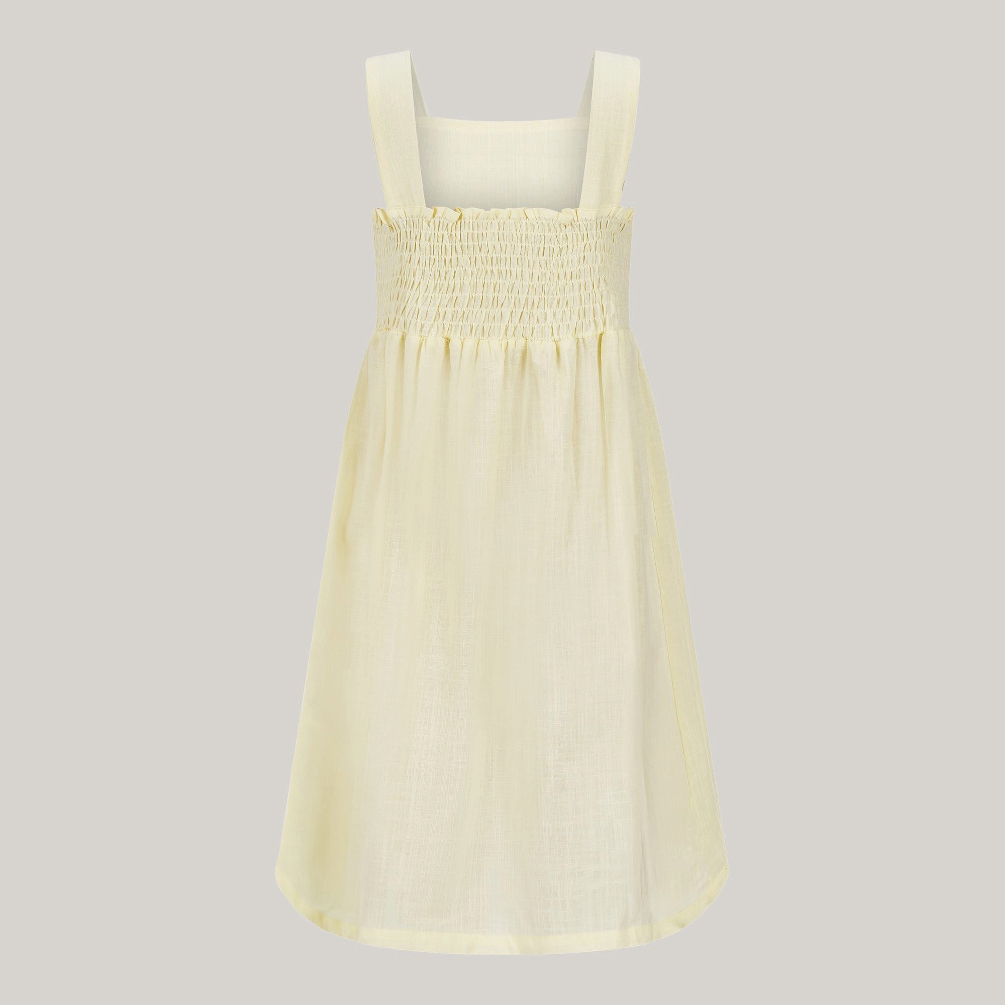 # SATURNDAY Sommerkleid Ärmelloses Kleid aus Baumwolle in gelb