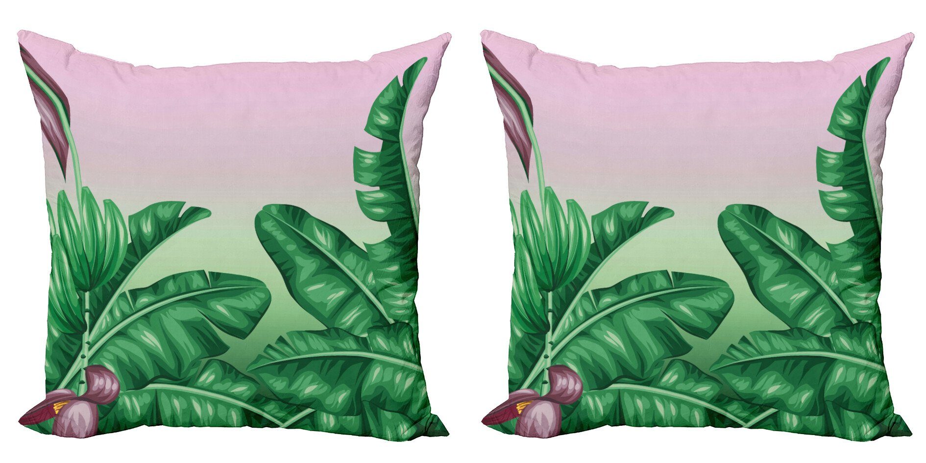 Kissenbezüge Modern Accent Doppelseitiger Digitaldruck, Abakuhaus (2 Stück), Garten Exotische Orchideen-Blüte
