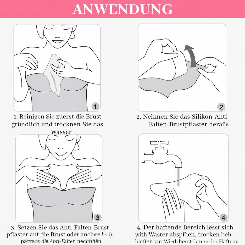 COOL-i ® Kosmetikbehandlungsgerät Anti-Falten Silikonpads – 11-teiliges Set, 11 Stk. Silikon Anti-Falten-Abdeckung Gesicht, Hals & Brust