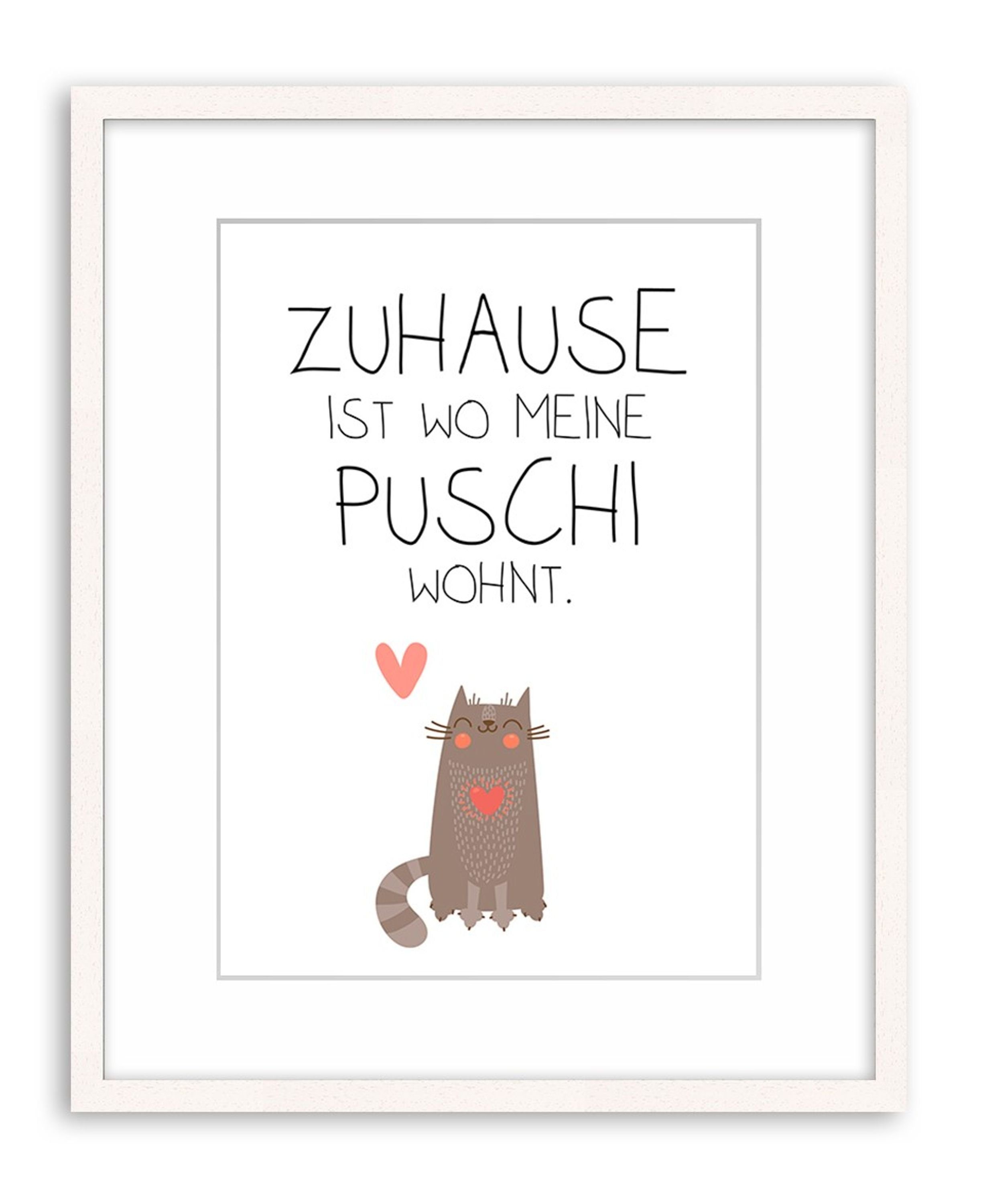 Sprüche Katze Poster Spruch Zitate artissimo Bild mit Poster Wandbild DinA4 Katze Text witzige Zuhause, und Sprüche: