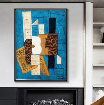 TPFLiving Kunstdruck (OHNE RAHMEN) Poster - Leinwand - Wandbild, Picasso - Abstrakte Kunst (Motiv in verschiedenen Größen), Farben: Leinwand bunt - Größe: 20x30cm