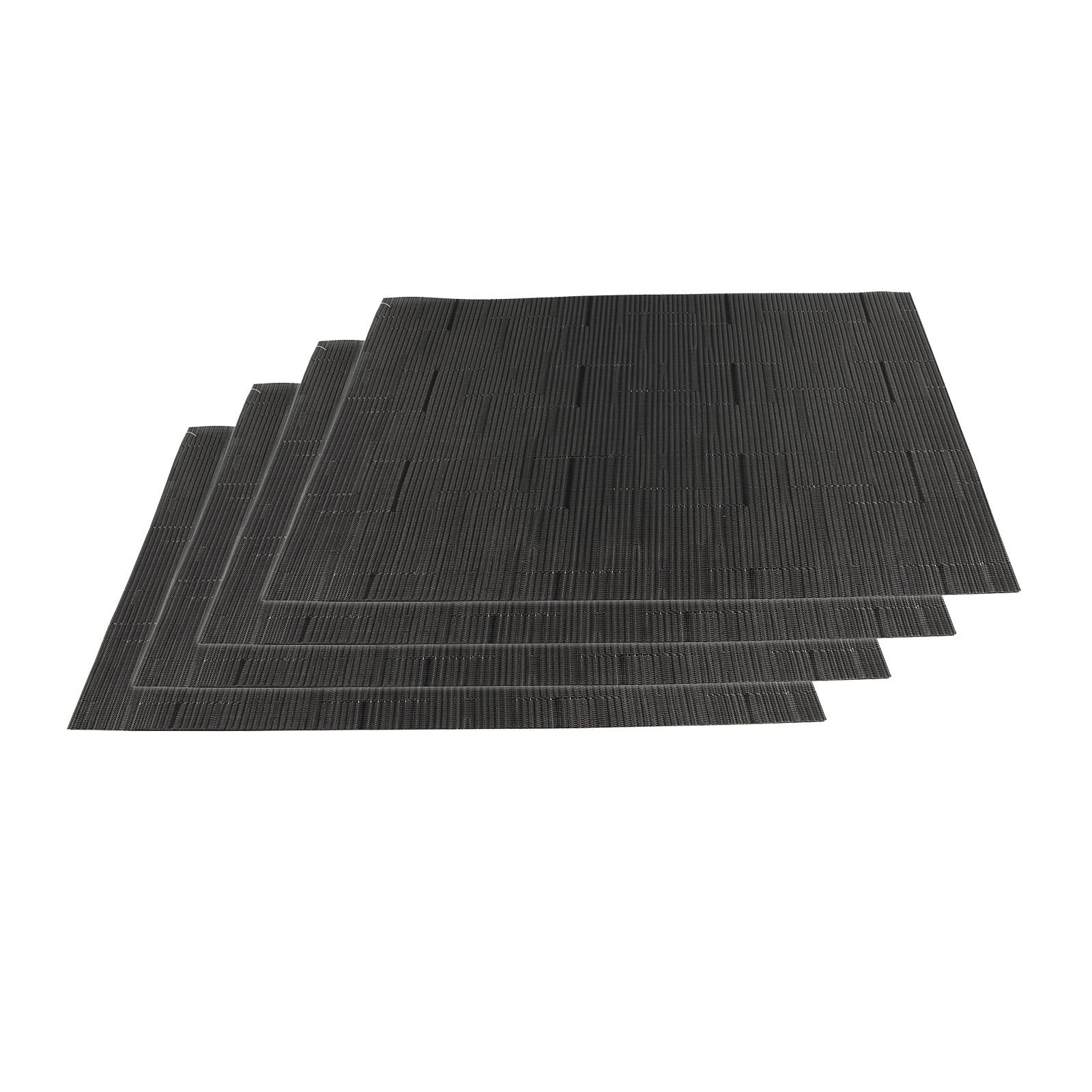 Platzset, Tischset 4er Set Schwarz Platzsetz aus Polyester,  Neuetischkultur, (Set, 4-St)