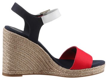 Tommy Hilfiger STRIPES WEDGE SANDAL Keilsandalette, Sommerschuh, Sandale, Keilabsatz, mit verstellbarem Riemchen