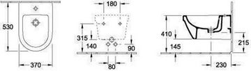 Villeroy & Boch WC-Komplettset V&B Wand-Bidet ARCHITECTURA design 370x5