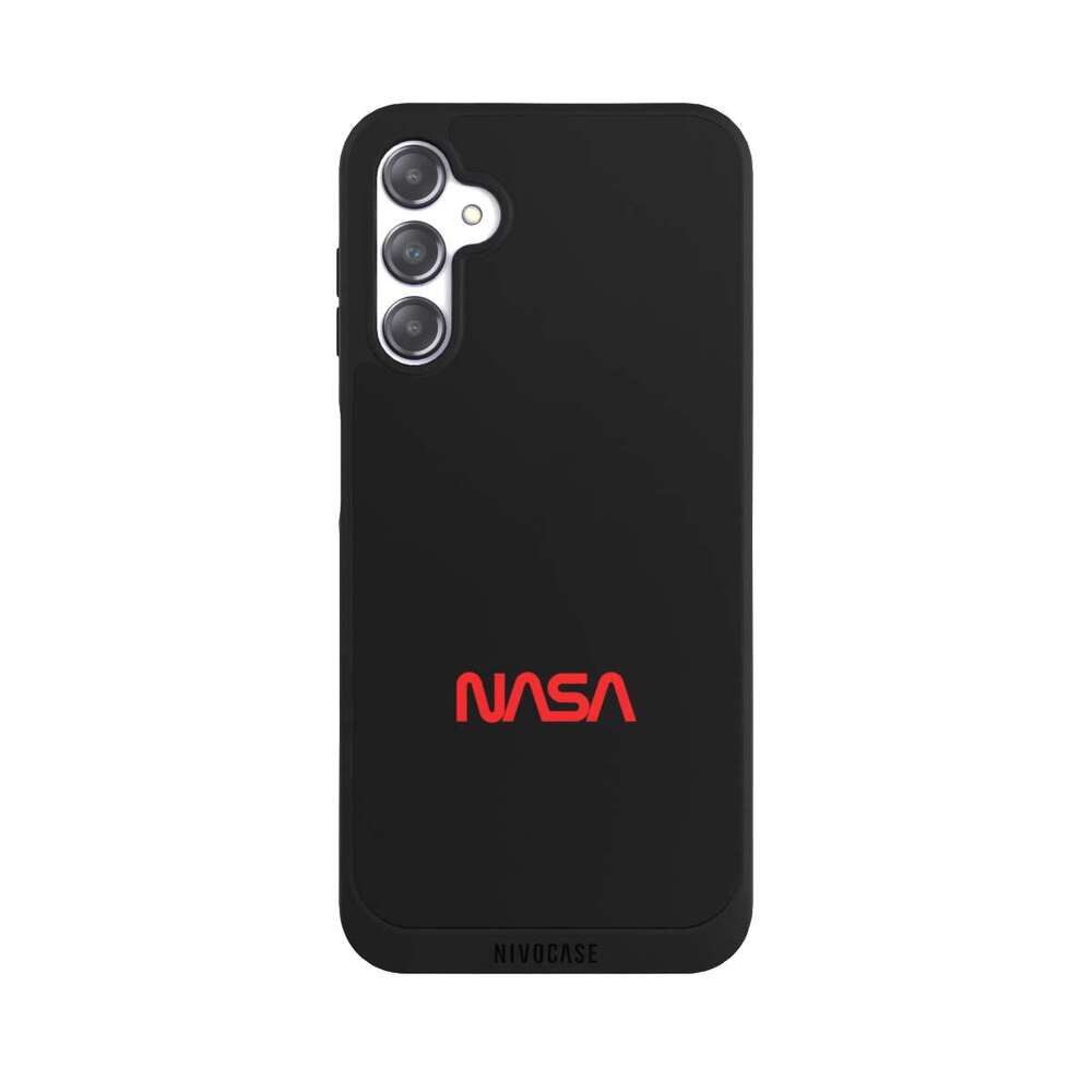 NIVOCASE Handyhülle Logo Nasa Weltall Nasa, Samsung Galaxy A14 5G Handyhülle Hülle NIVOpure Case Schwarz