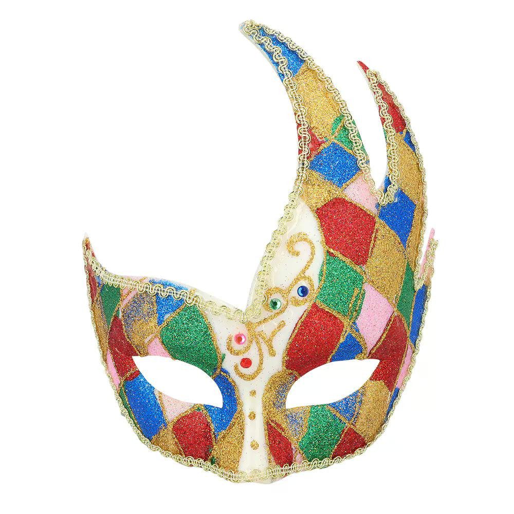 Boland Verkleidungsmaske Venezianische Maske Augenmaske Venice Jester für Karneval Maskenball, klassische venezianische Eleganz verleiht dem Outfit ein Hauch Mystik
