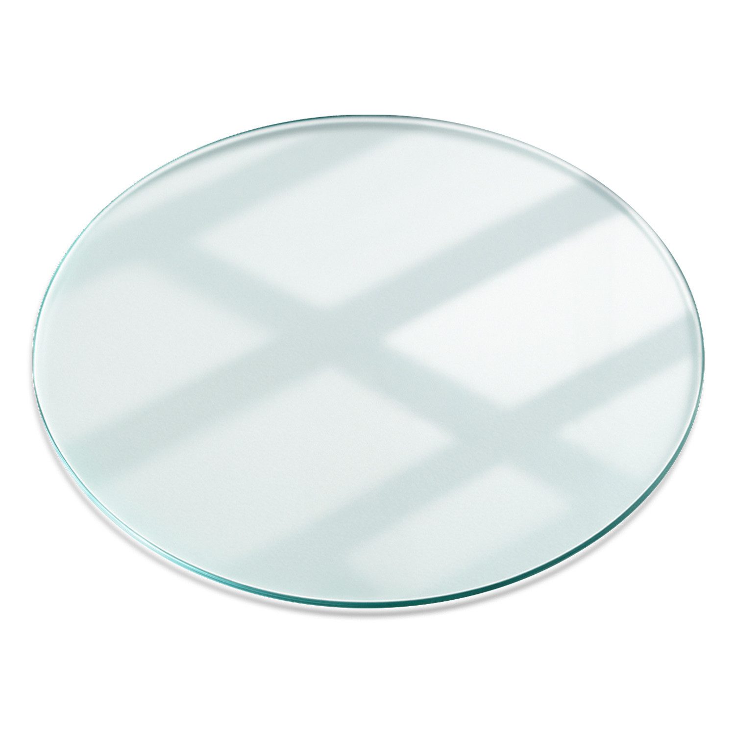 Tulup Tischplatte Rund Tisch Glasplatte Ersatz Transparent Glas, Couchtisch Glasplatte