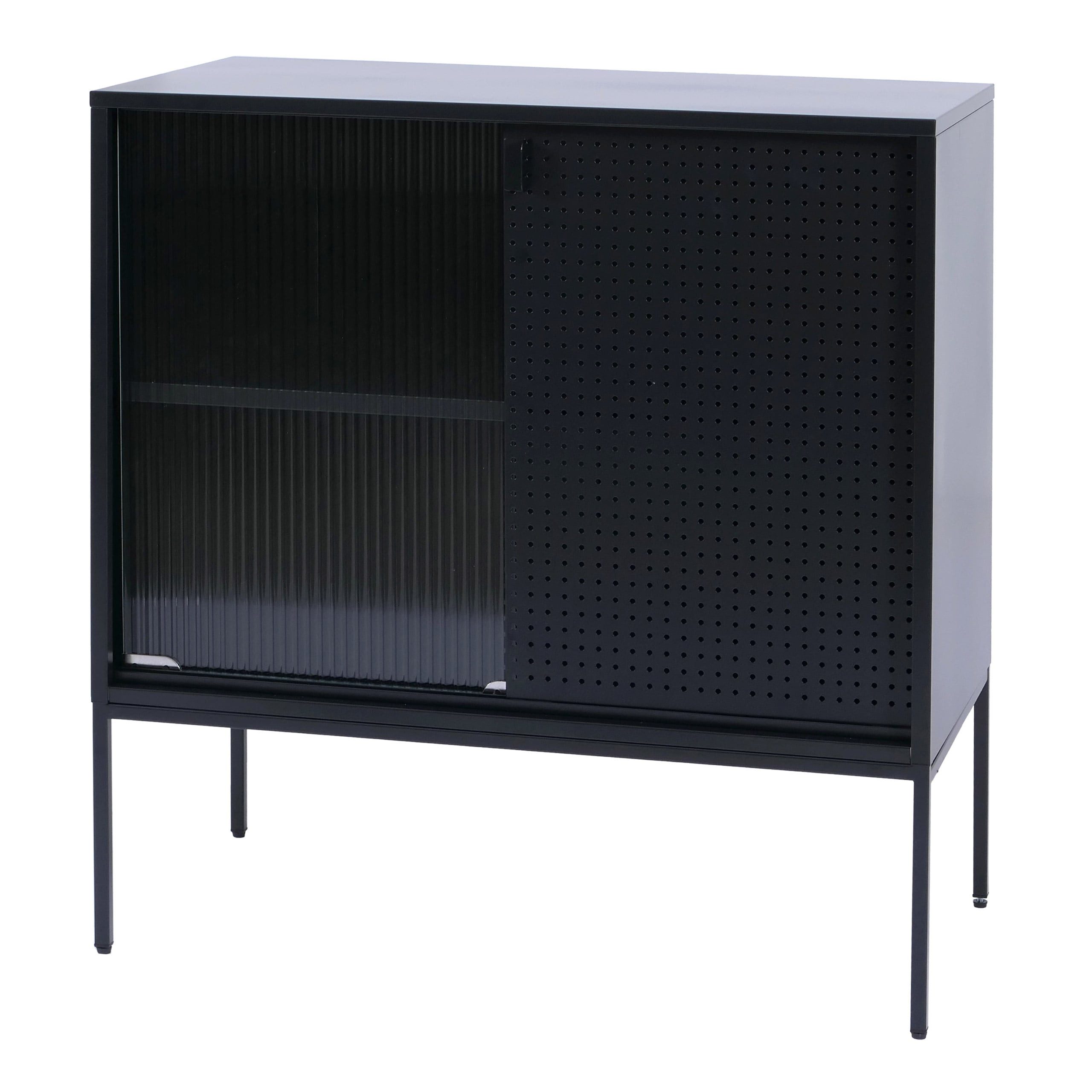 MCW Kommode MCW-O90, Halbtransparente Schilfglastüren