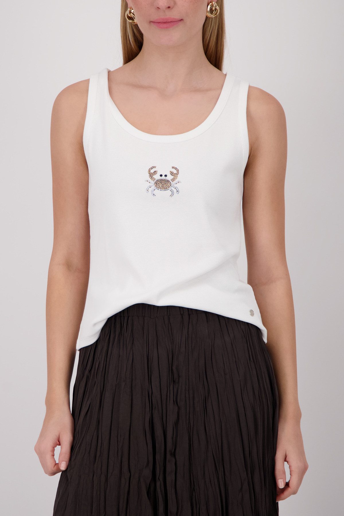 Monari Tanktop mit Glitzersteinchen