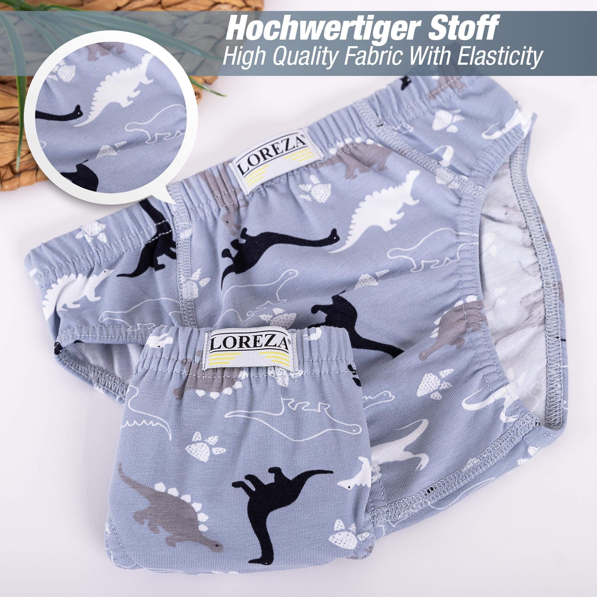 LOREZA Slip 10er Set Jungen Slips - Dinosaurier- Bunt (Set, 10-St) – Bild 5 von 5