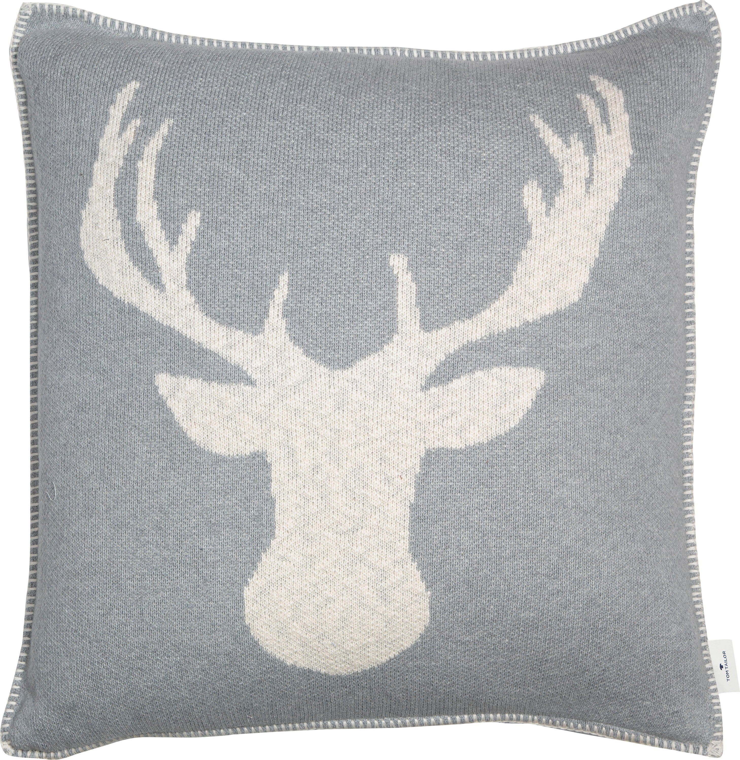 TOM TAILOR HOME Dekokissen Knitted Reindeerhead, Gestrickte Kissenhülle ohne Füllung mit Rentierkopf, 1 Stück. € 32,99