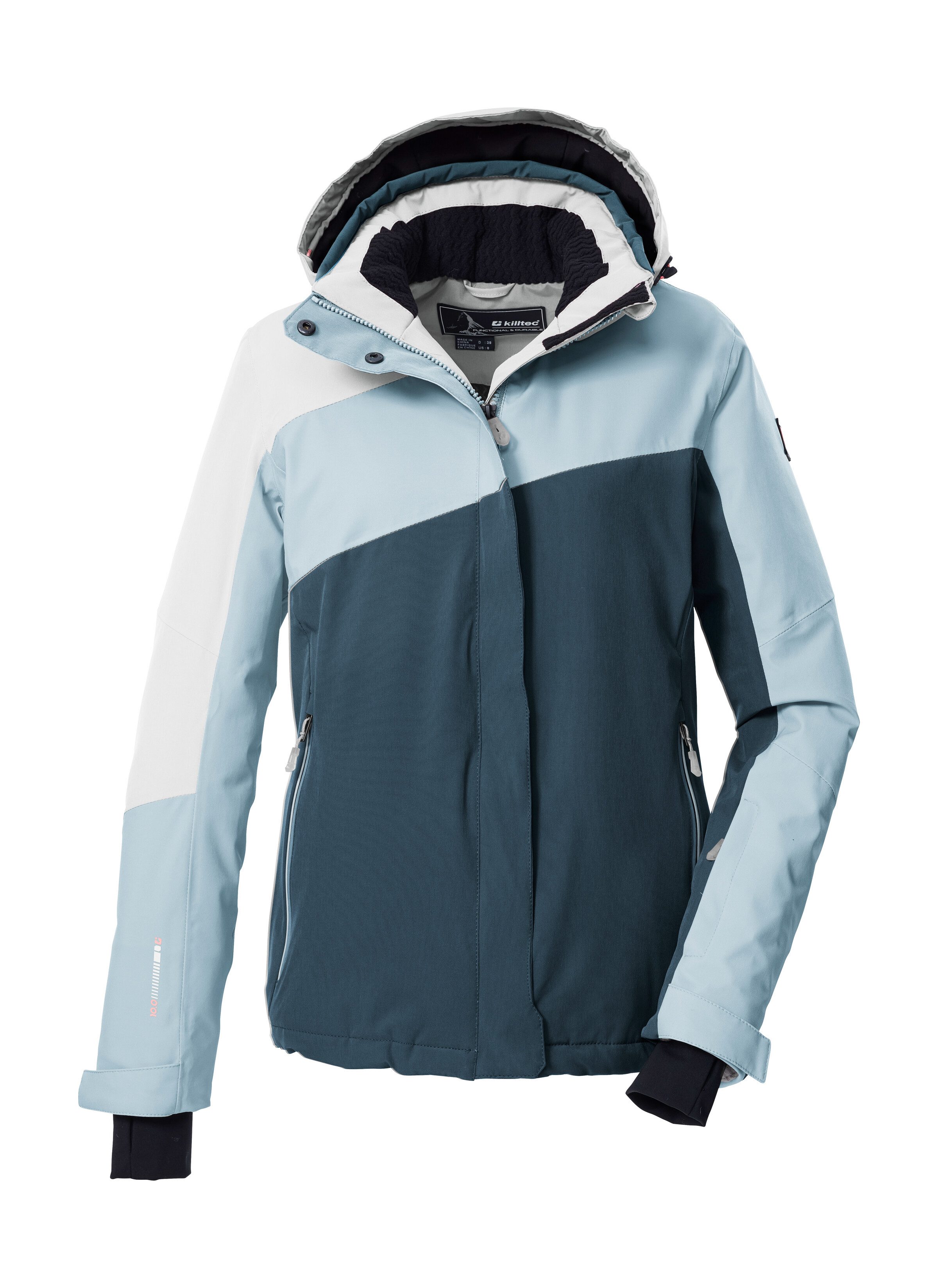 Killtec Skijacke KSW 26 WMN SKI JCKT Wind- und wasserdicht, atmungsaktiv, Colourblock-Design, PFAs-frei