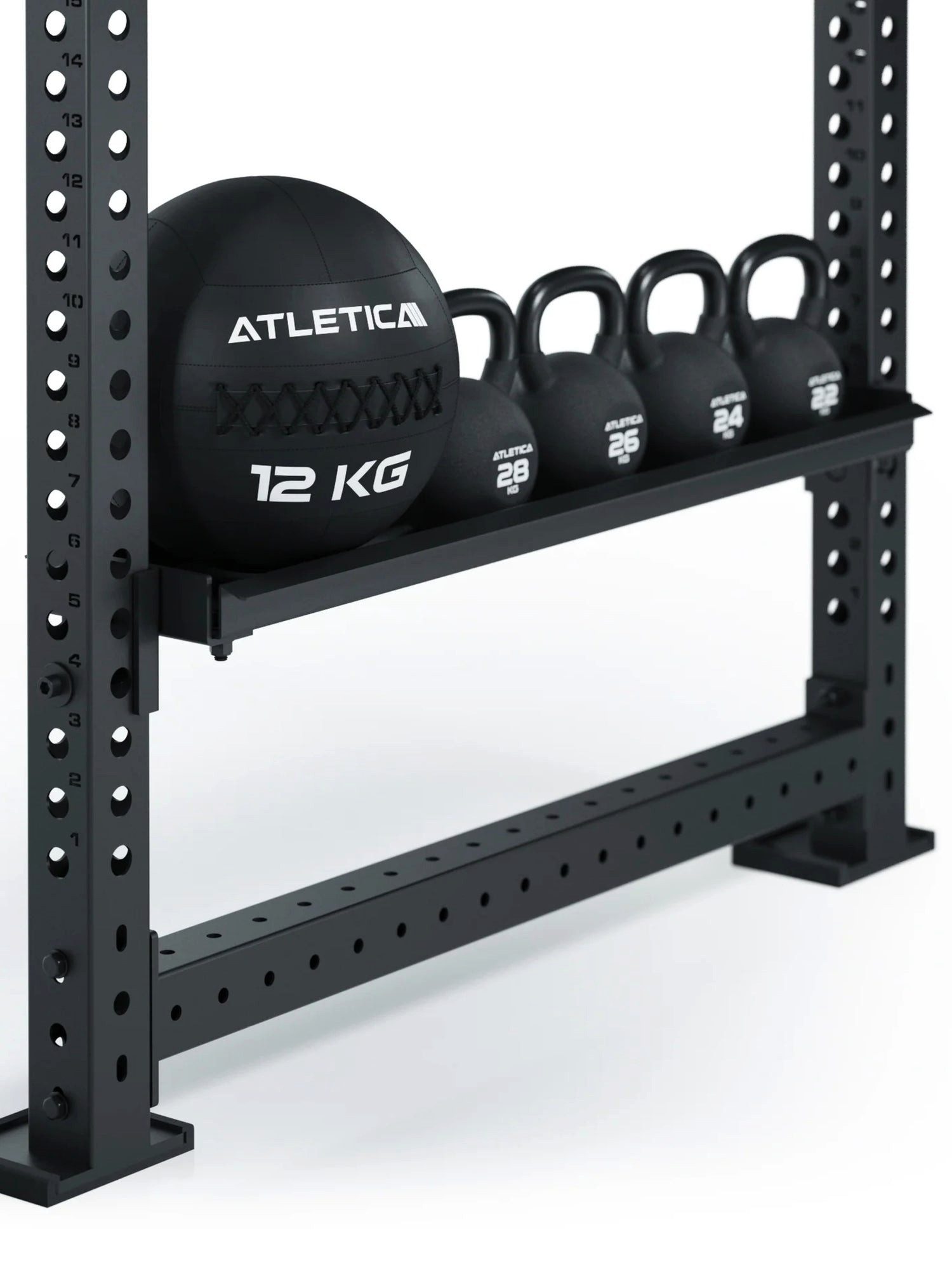 ATLETICA Power Rack R8 Ablage Regal für Kettlebells, Hohe Tragkraft