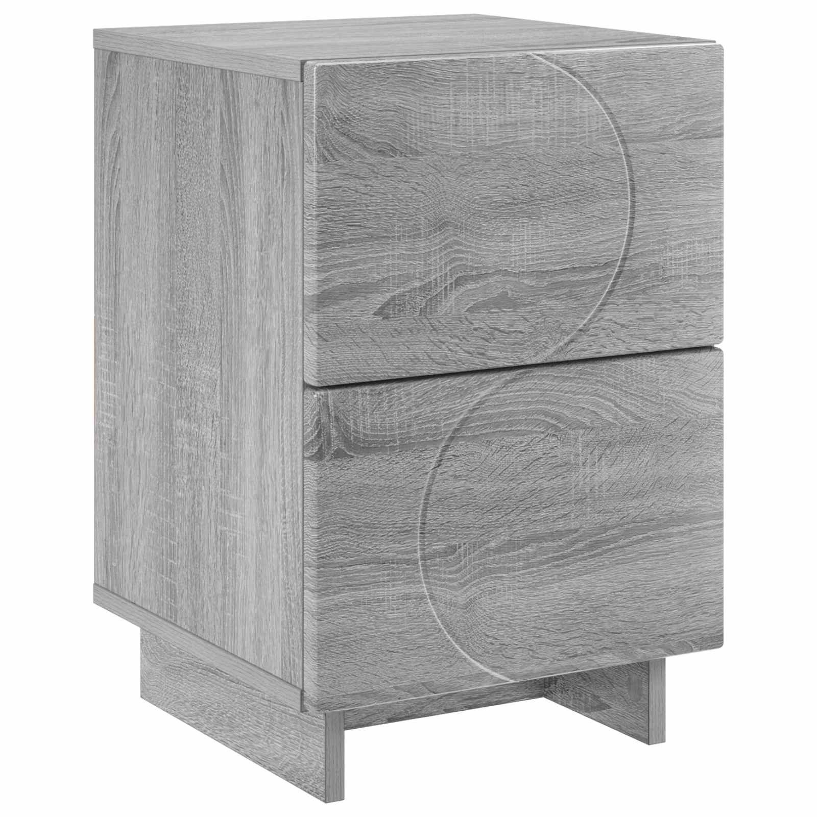 vidaXL Nachttisch Nachttisch Sonoma-Grau 33,5 x 34,5 x 50 cm Holzwerkstoff (1-St)