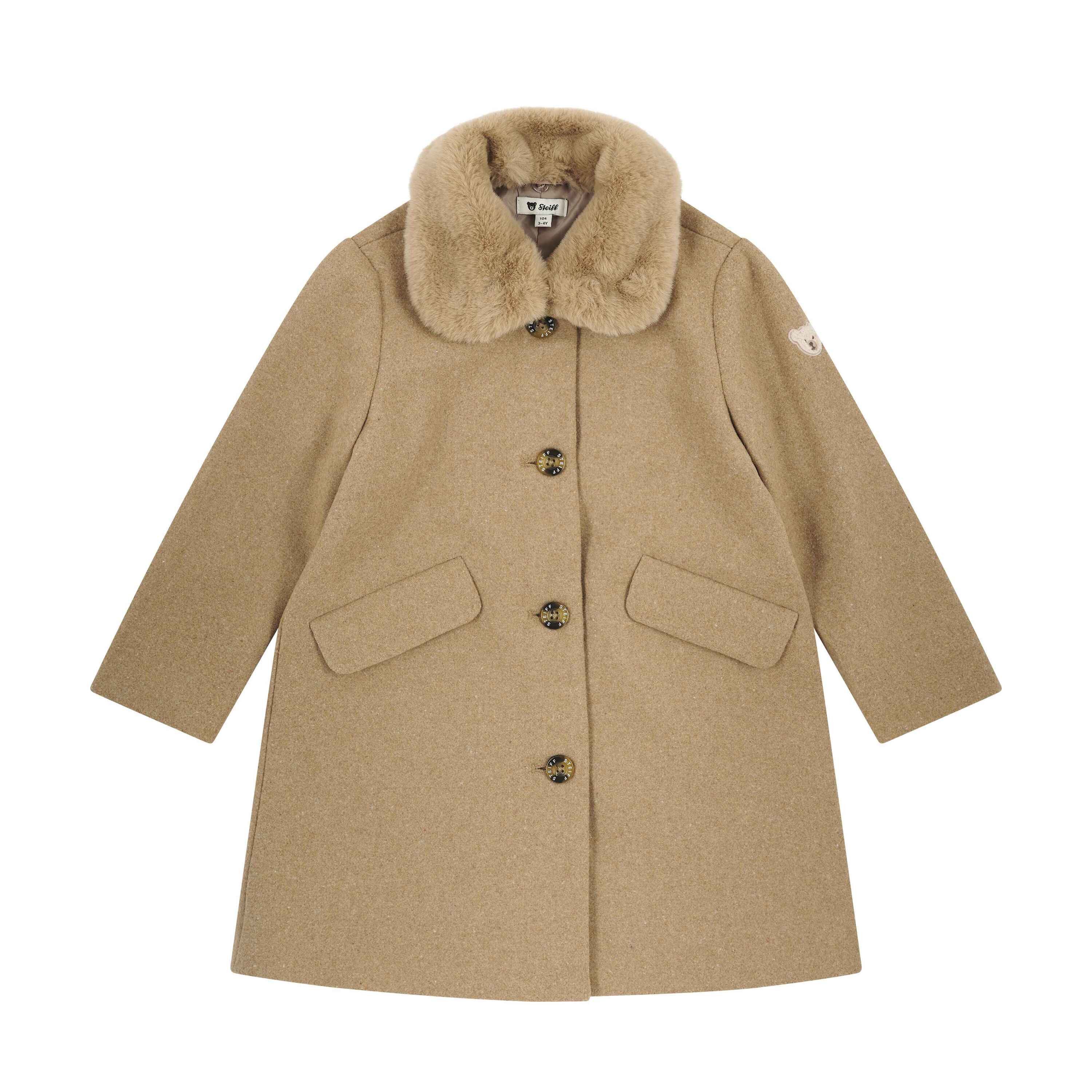 Steiff Outdoorjacke Mantel Woodland, abnehmbarer Kragen, gefüttert