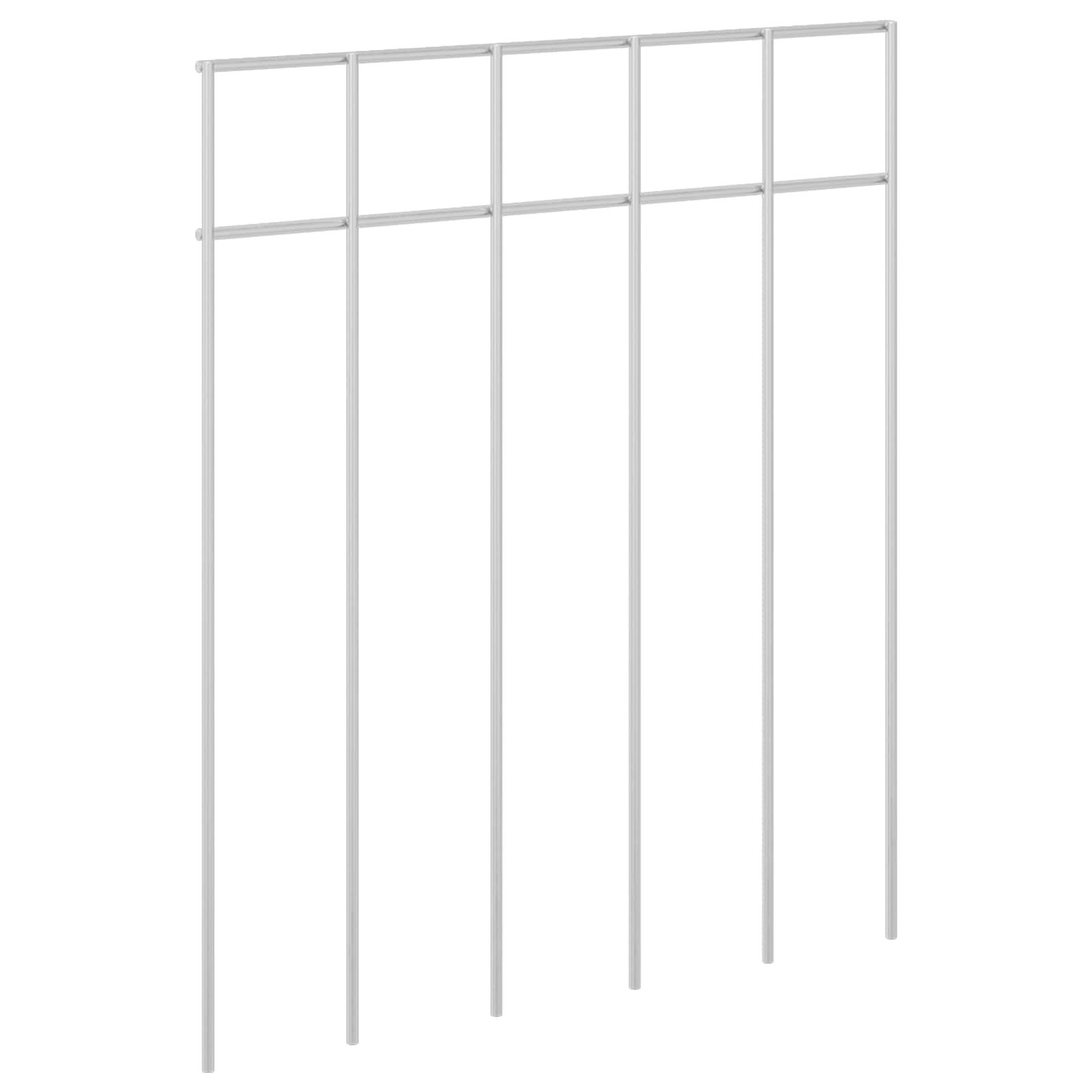 vidaXL Gartenzaun Gartenzaun-Paneel 24 stk. 25 x 30 cm Verzinkter Stahl Silber, (24-St)