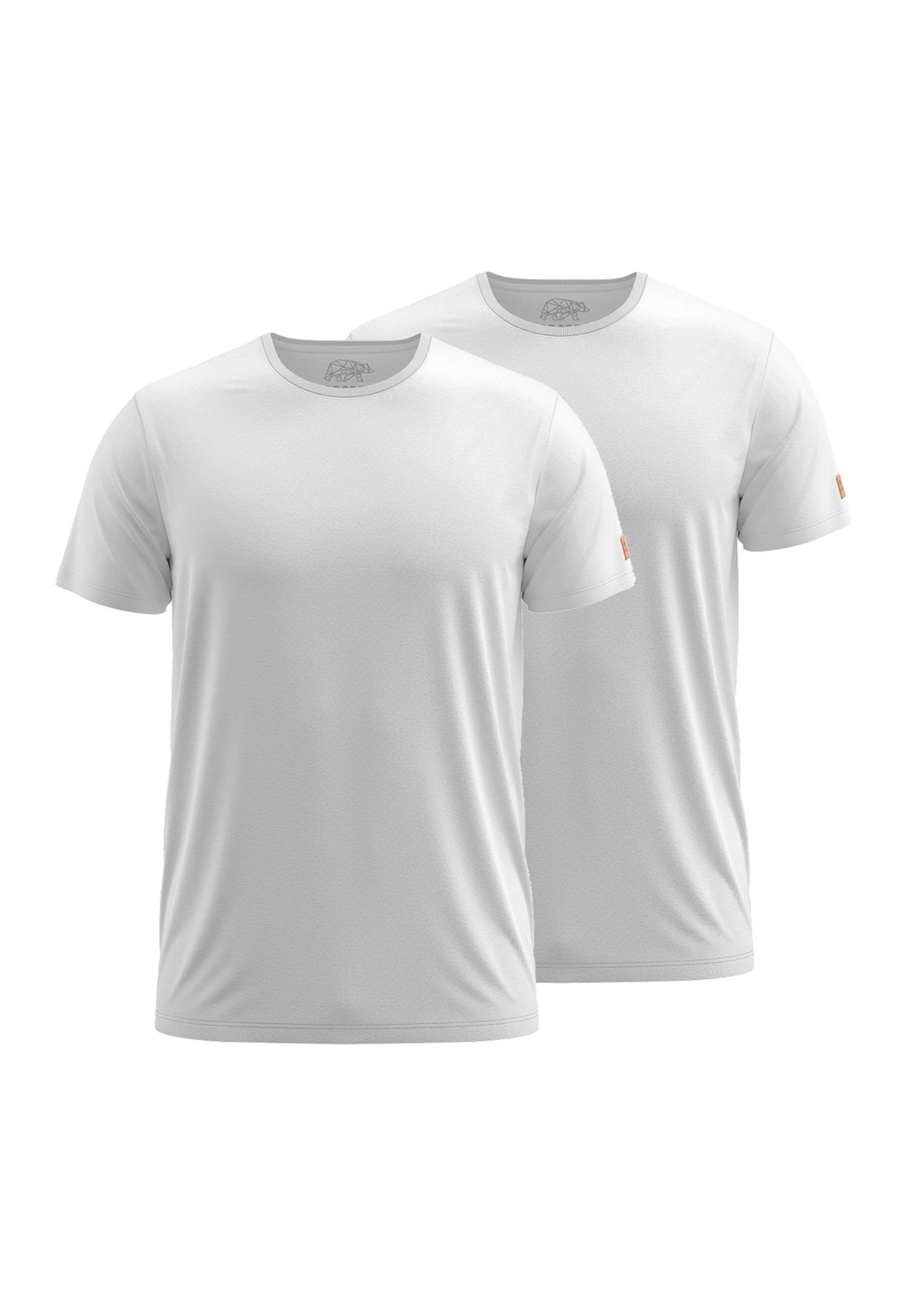FORSBERG Pokason T-Shirt Mit Brusttasche – 100% Baumwolle, Reguläre Passform, Bär-Design