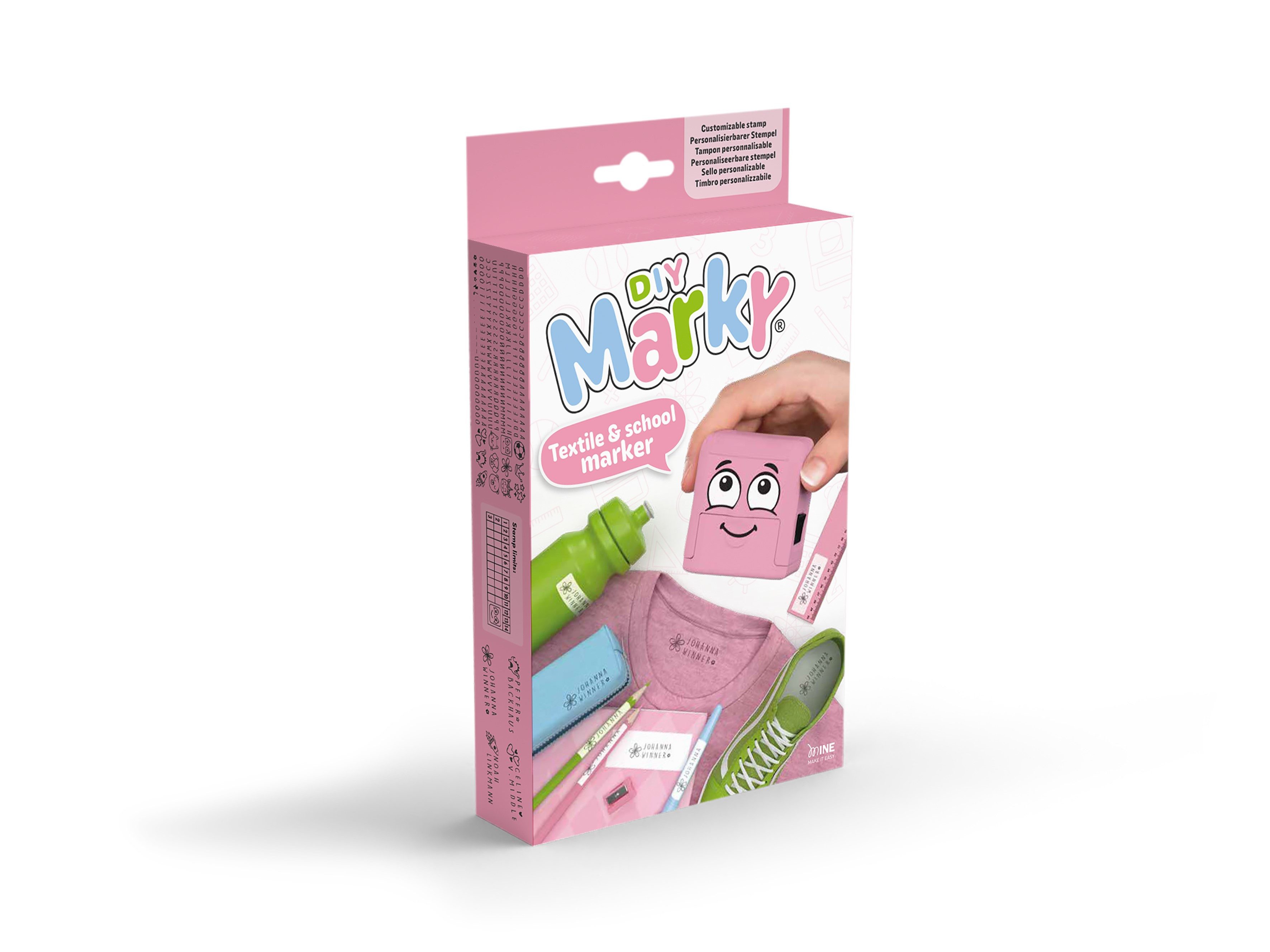 COLOP Schreibgeräteetui COLOP 166668 Markierungsstempel-Set "DIY Marky" Printer C20, rosa – Bild 2 von 5