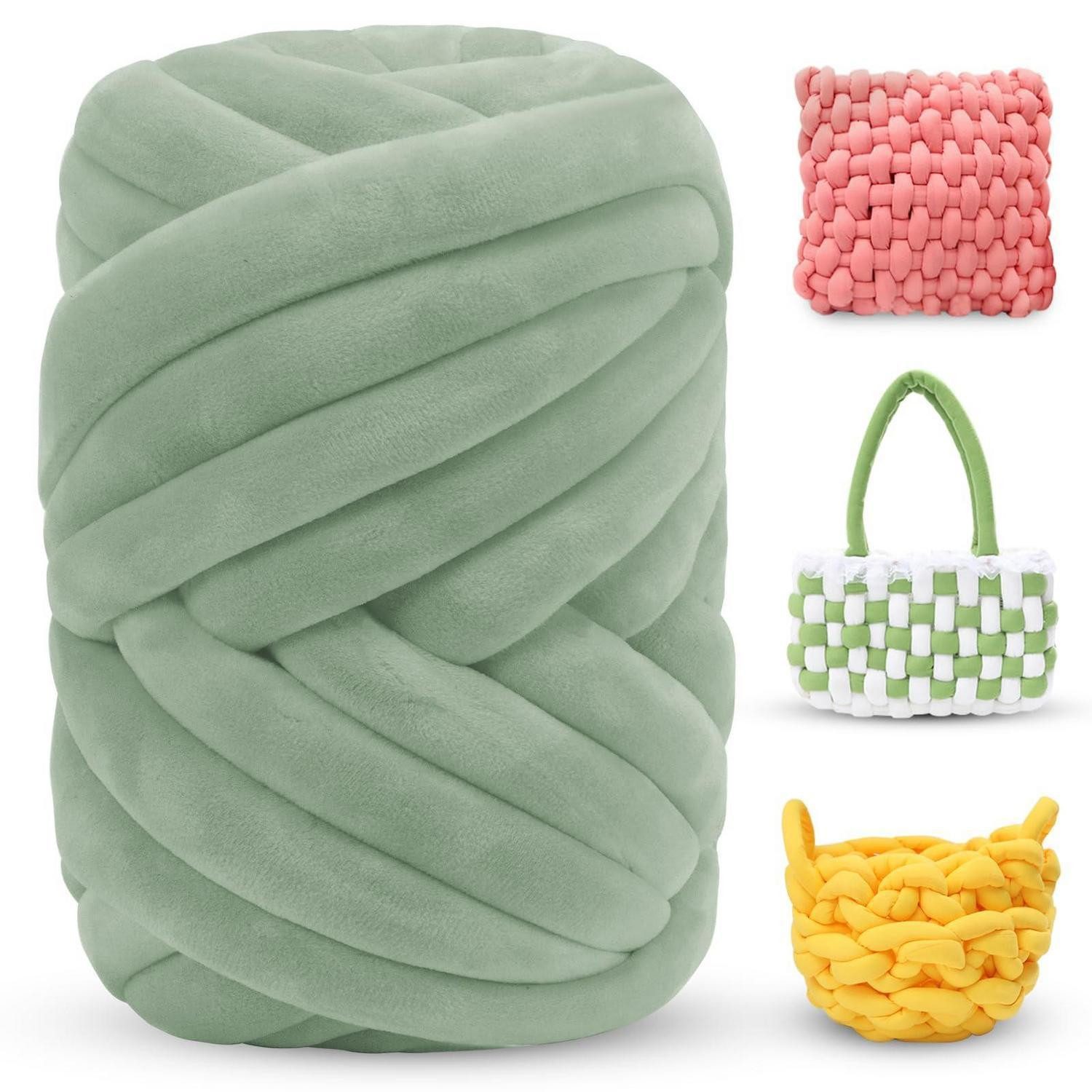 LuxusKollektion Armstrickgarn Smaragdgrün 500g Häkelwolle