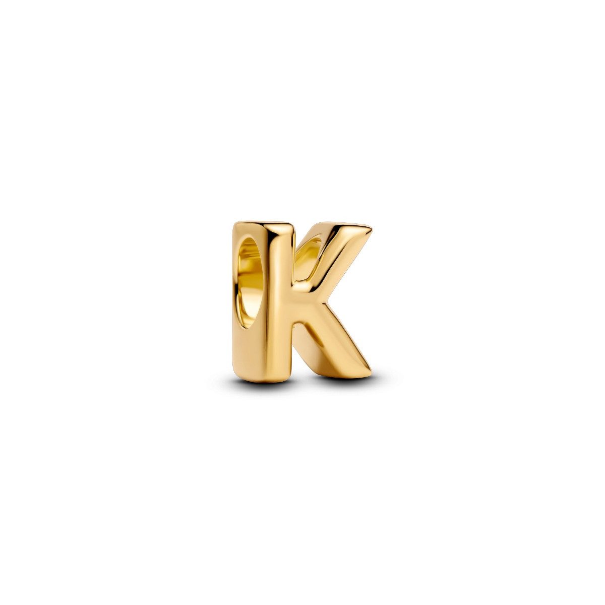 Pandora Charm Buchstabe Pandora Charm Damen Buchstabe K Alphabet 14 Karat Vergoldet 763957C00