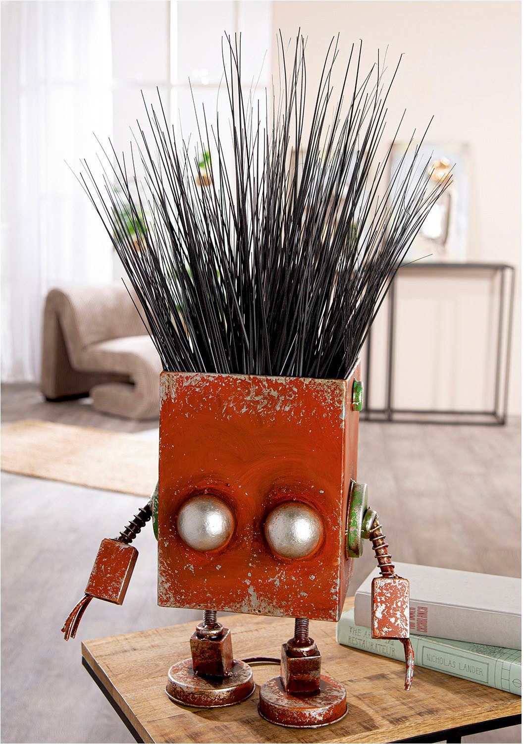 Casablanca by Gilde Übertopf Übertopf Roboter Robotic rostbraun H. 37,5 cm (1 St)