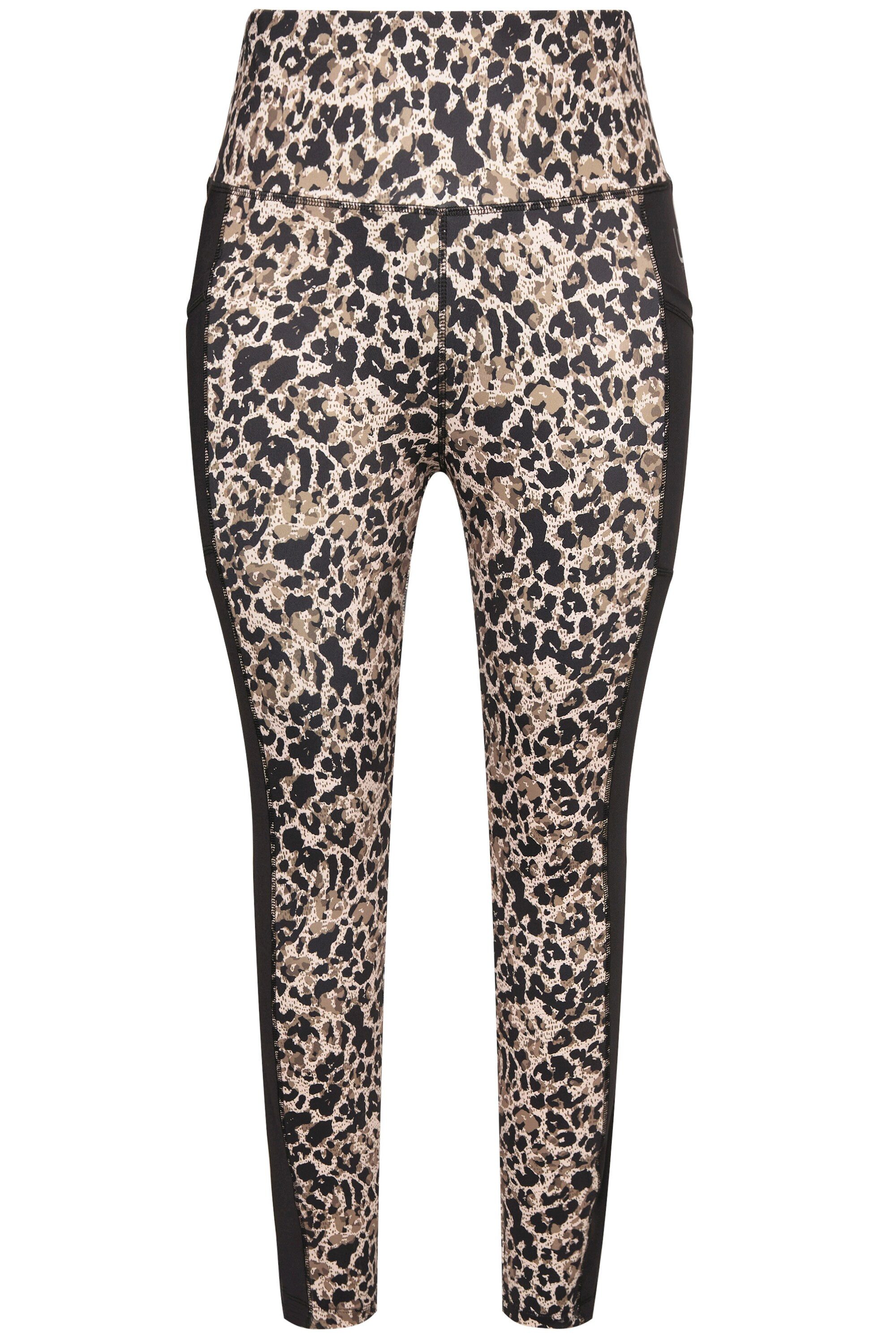 Ulla Popken Leggings Sport-Leggings Leomuster schnelltrocknend günstig online kaufen
