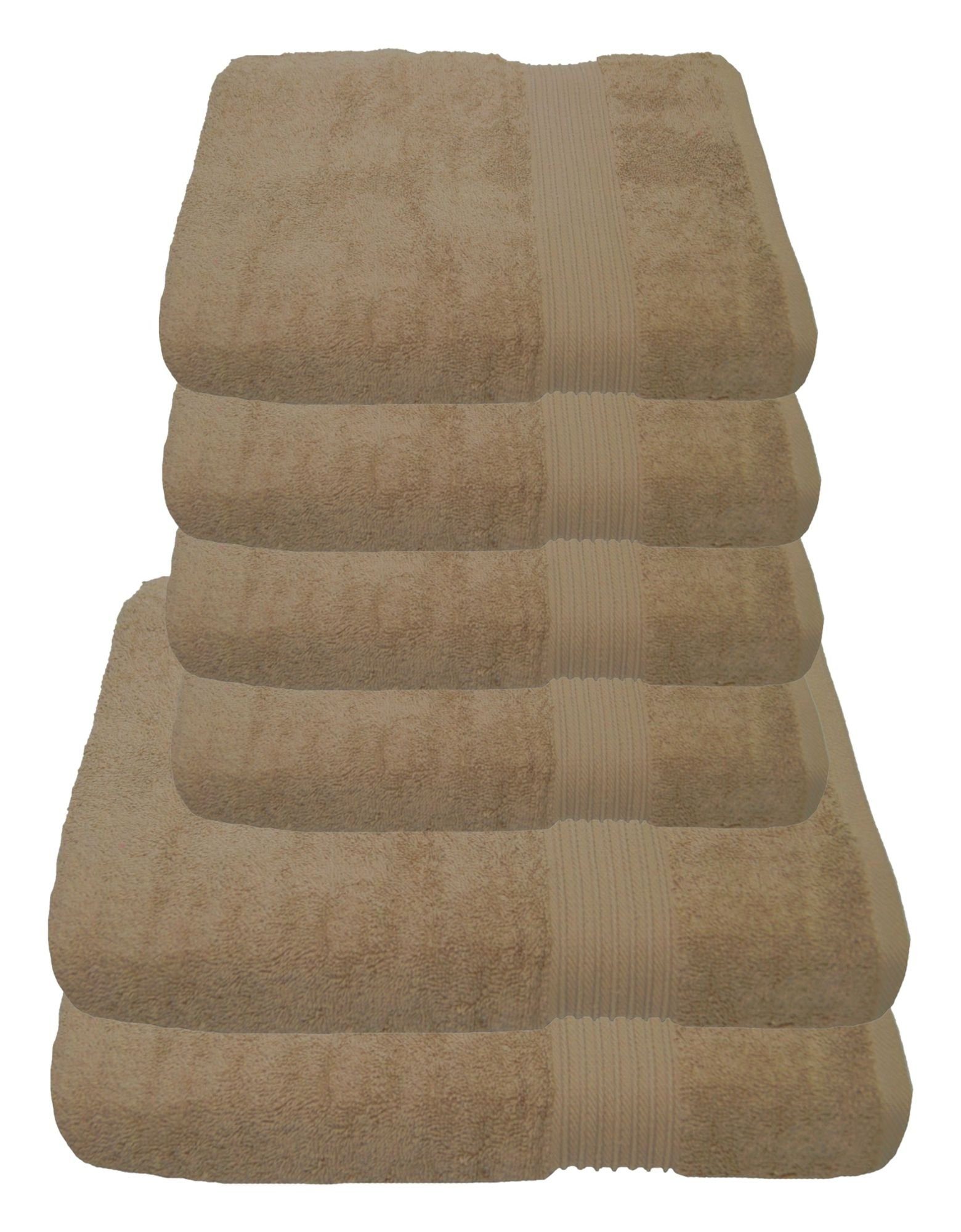 Julie Julsen Handtücher 6-Handtücher-Pastell Beige, Baumwolle günstig online kaufen