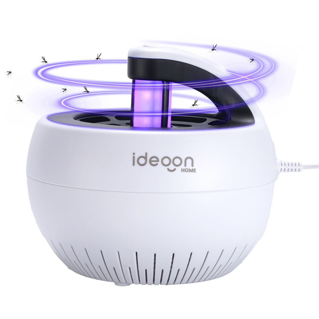 shop'n smile ideoon Insektenfalle Insektenfänger 5W mit UV-Licht & Luftstrom USB geräuschlos Mückenfalle, UV Insektenfänger mit Ansaugung, 5W, geruchsfrei, USB, Ø17,1x15,2 cm