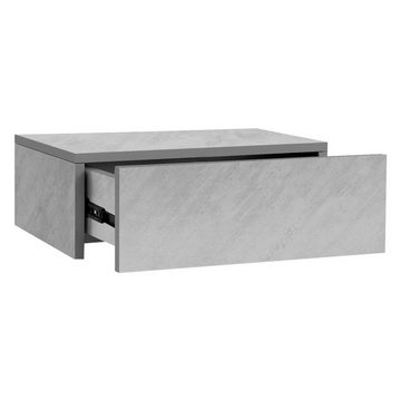 ML-DESIGN Nachttisch Kommode hängend mit eine Schublade grifflos Holzwerkstoff Wandmontage (1-St), Wandschrank hängend Grau kratzfest Nachtschrank 46x30x15cm