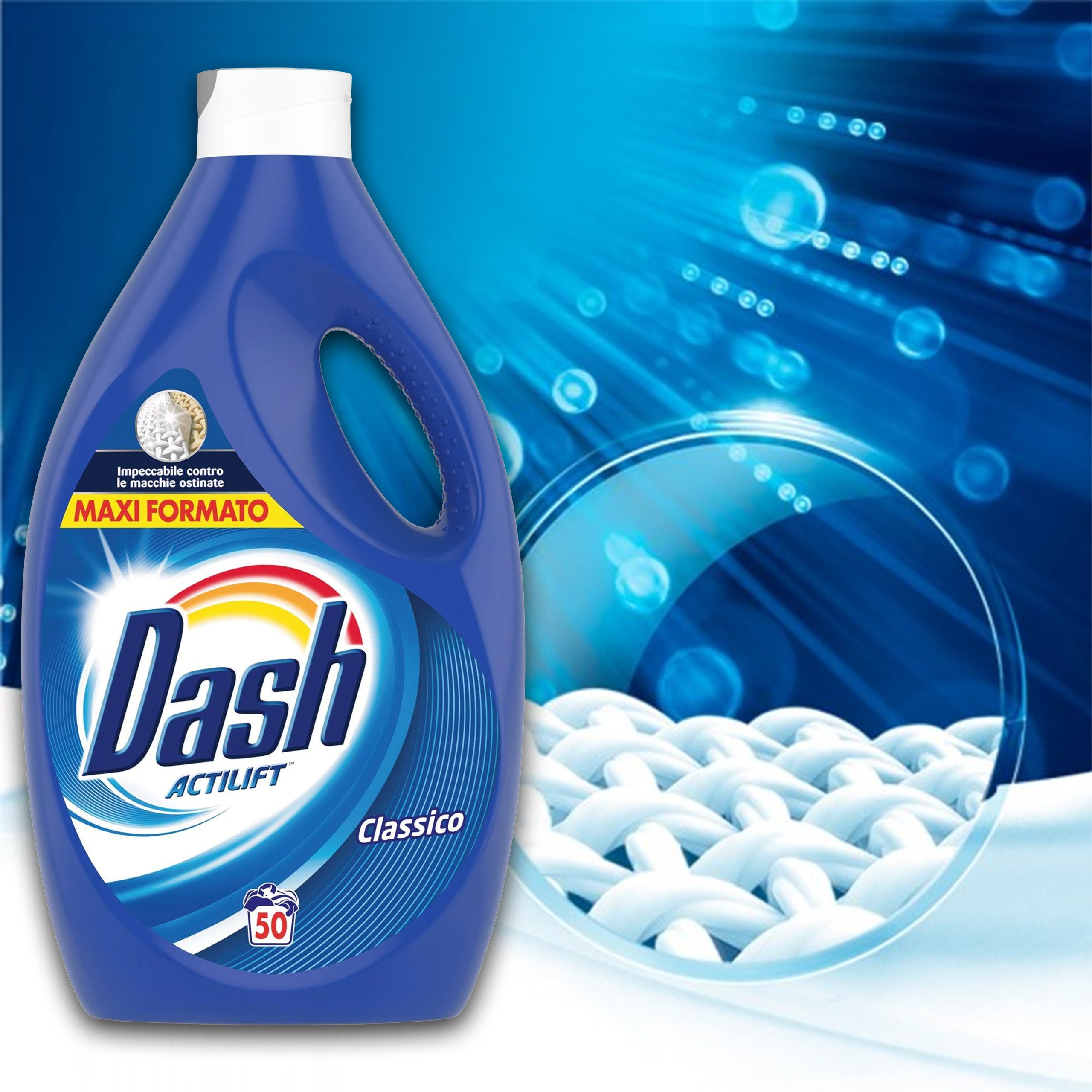 KomfortHome Dash Actilift Classico Universal-Waschmittel 2,75 l Feinwaschmittel (Fleckenentfernung Farbschutz Frische Weiß Bunt Waschmaschine)
