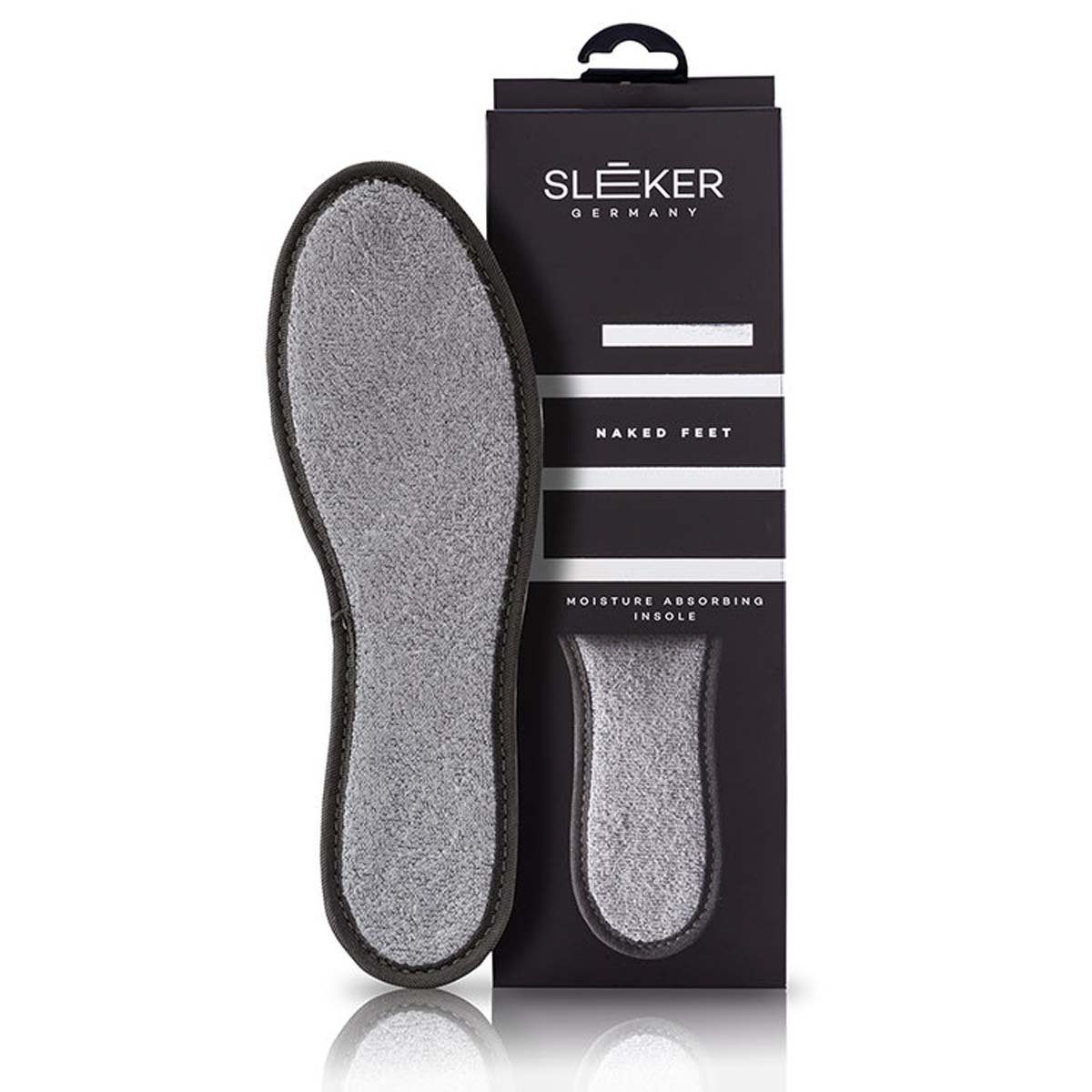 Sleeker Barfußsohlen Naked Feet - Barfuss-Einlegesohle mit luftigen Frottee