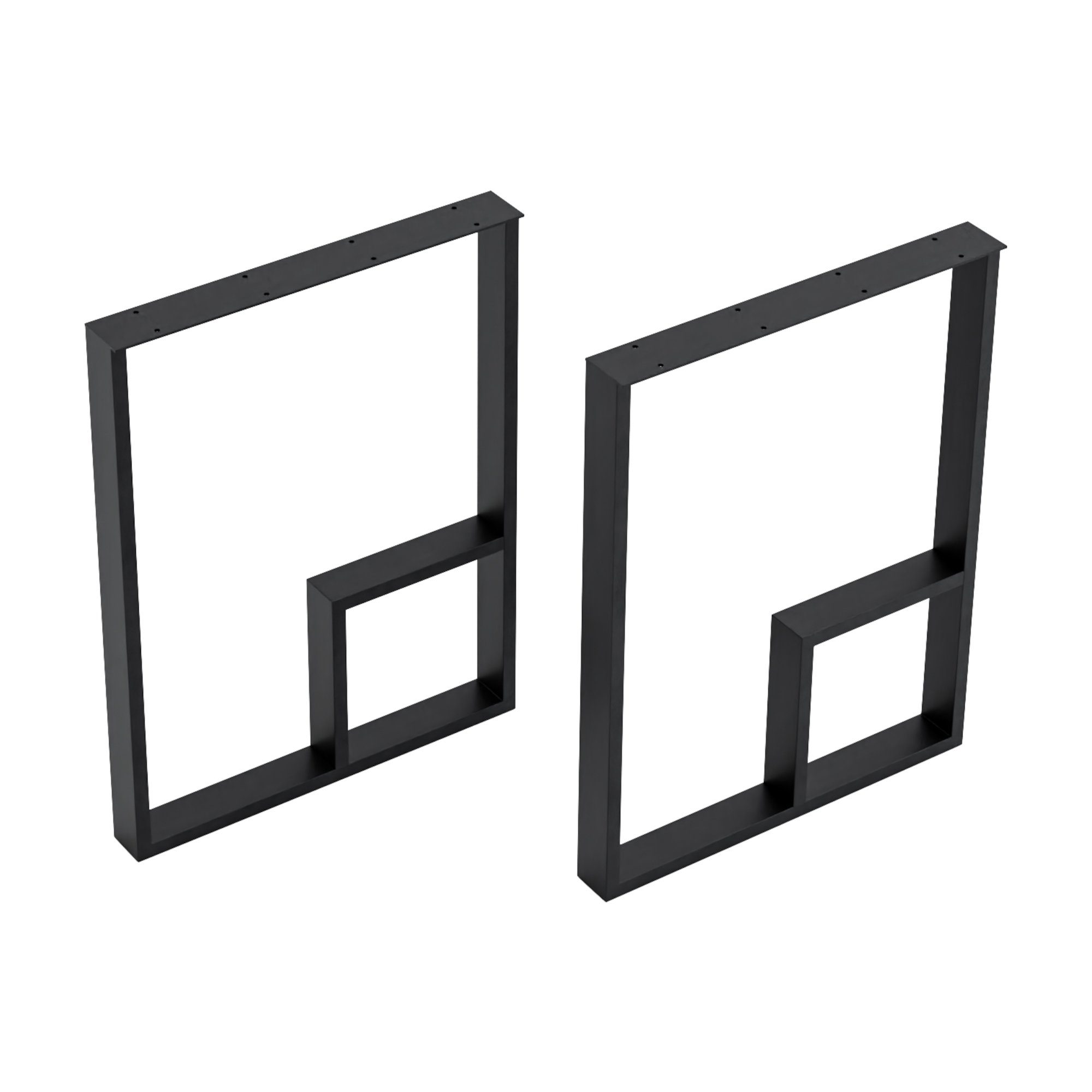 en.casa Tischgestell, »Kauhava« 2er Set für DIY Stahl 72 x 55 cm Schwarz